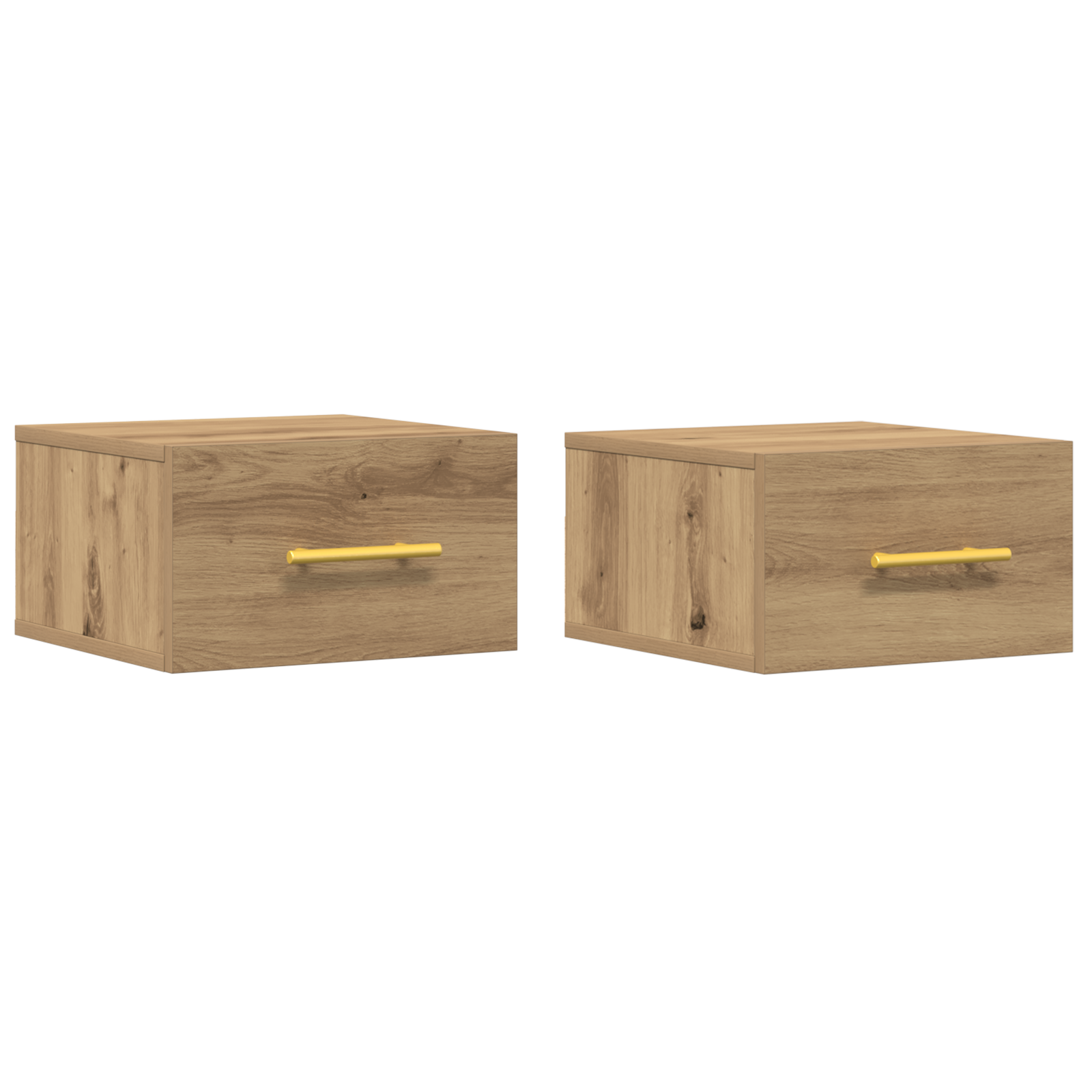 Bedside Cabinets 2 pcs Wall-Mounted Artisan Oak 35x35x20 cm - Image 2