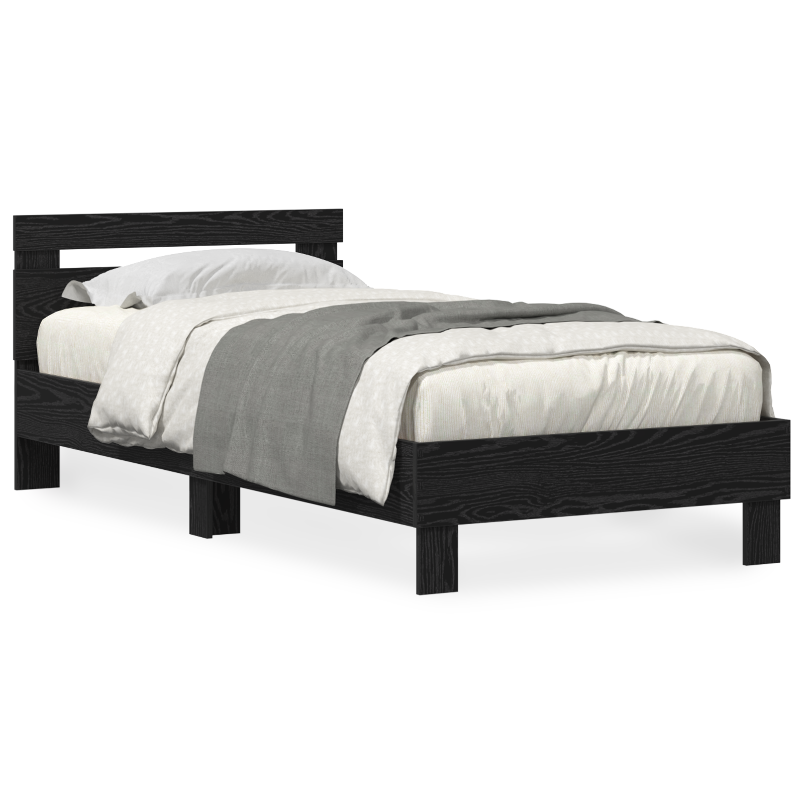 Bed Frame with Headboard and LED Bed Base Bedstead Matress Foundation vidaXL - Picture 38 of 84