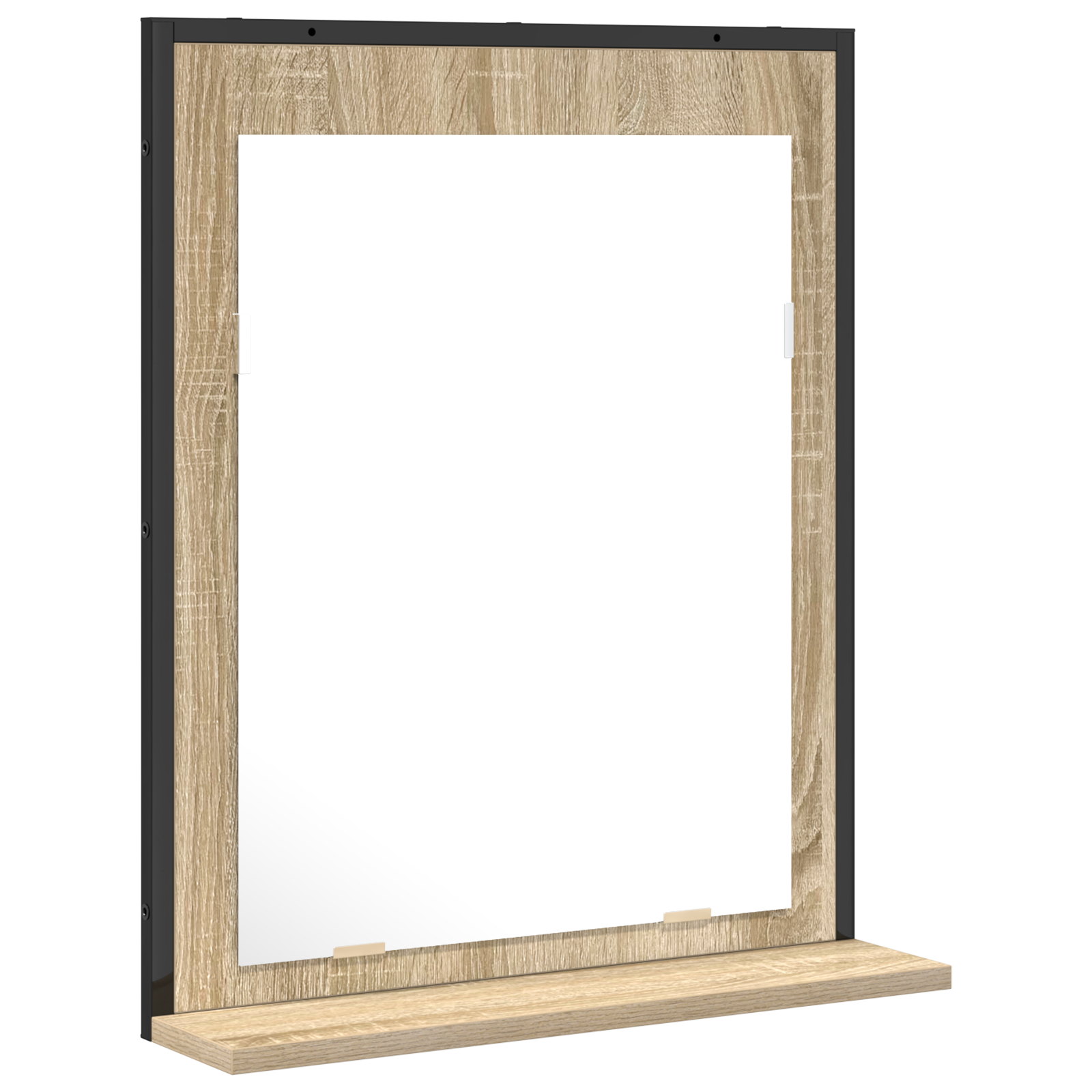 Bathroom Mirror with Shelf Sonoma Oak 50x12x60 cm Engineered Wood - Image 2