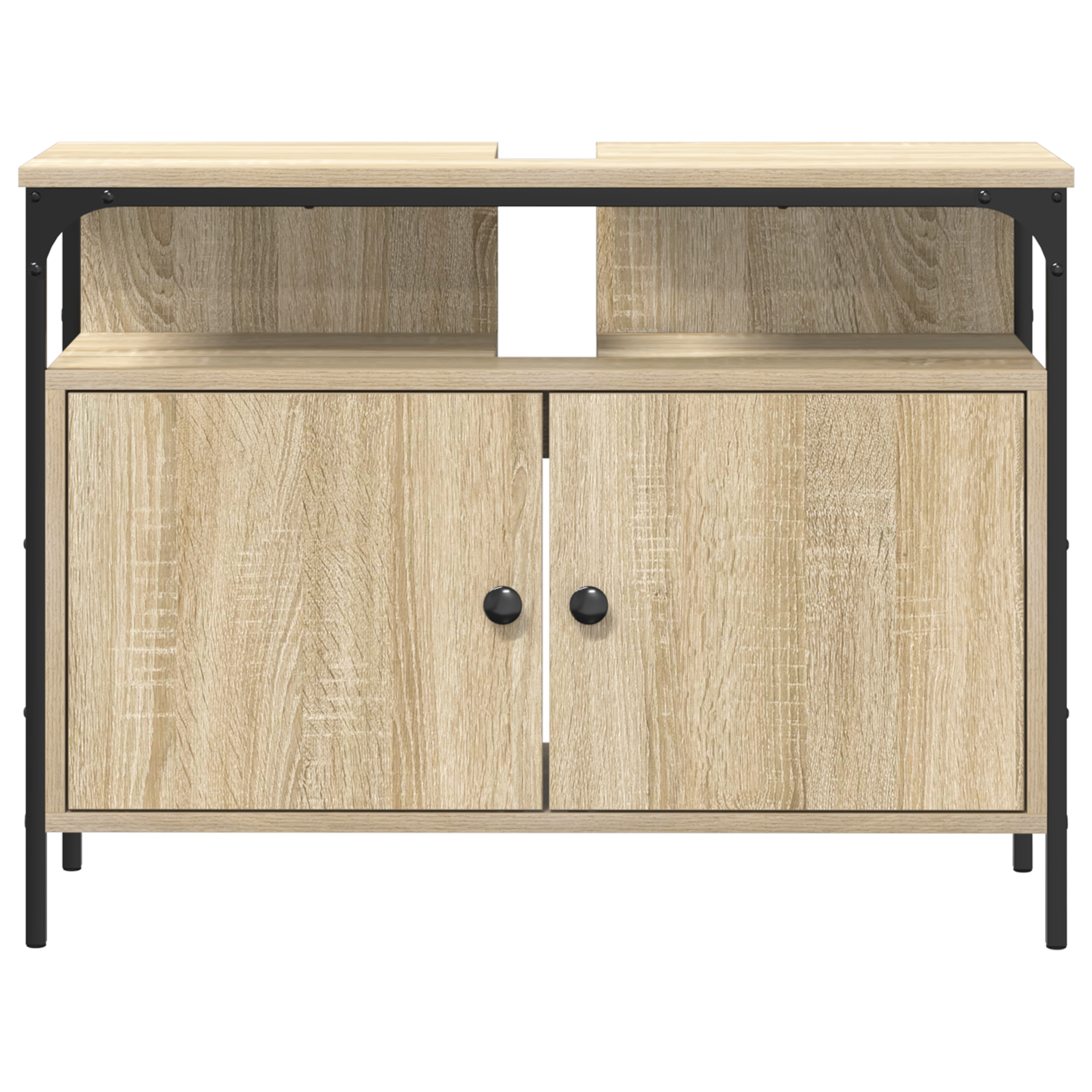 Bathroom Sink Cabinet Sonoma Oak 80x30x60 cm Engineered Wood - Image 5