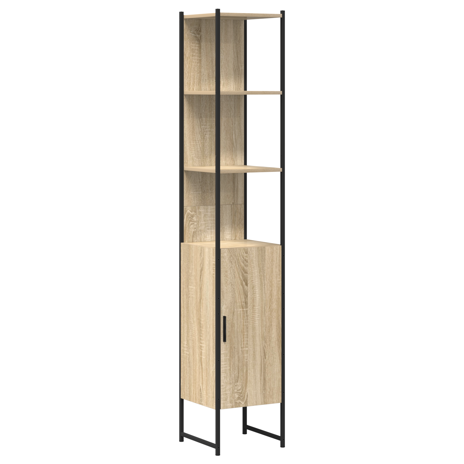 Bathroom Cabinet Sonoma Oak 33x33x185,5 cm Engineered Wood - Image 2