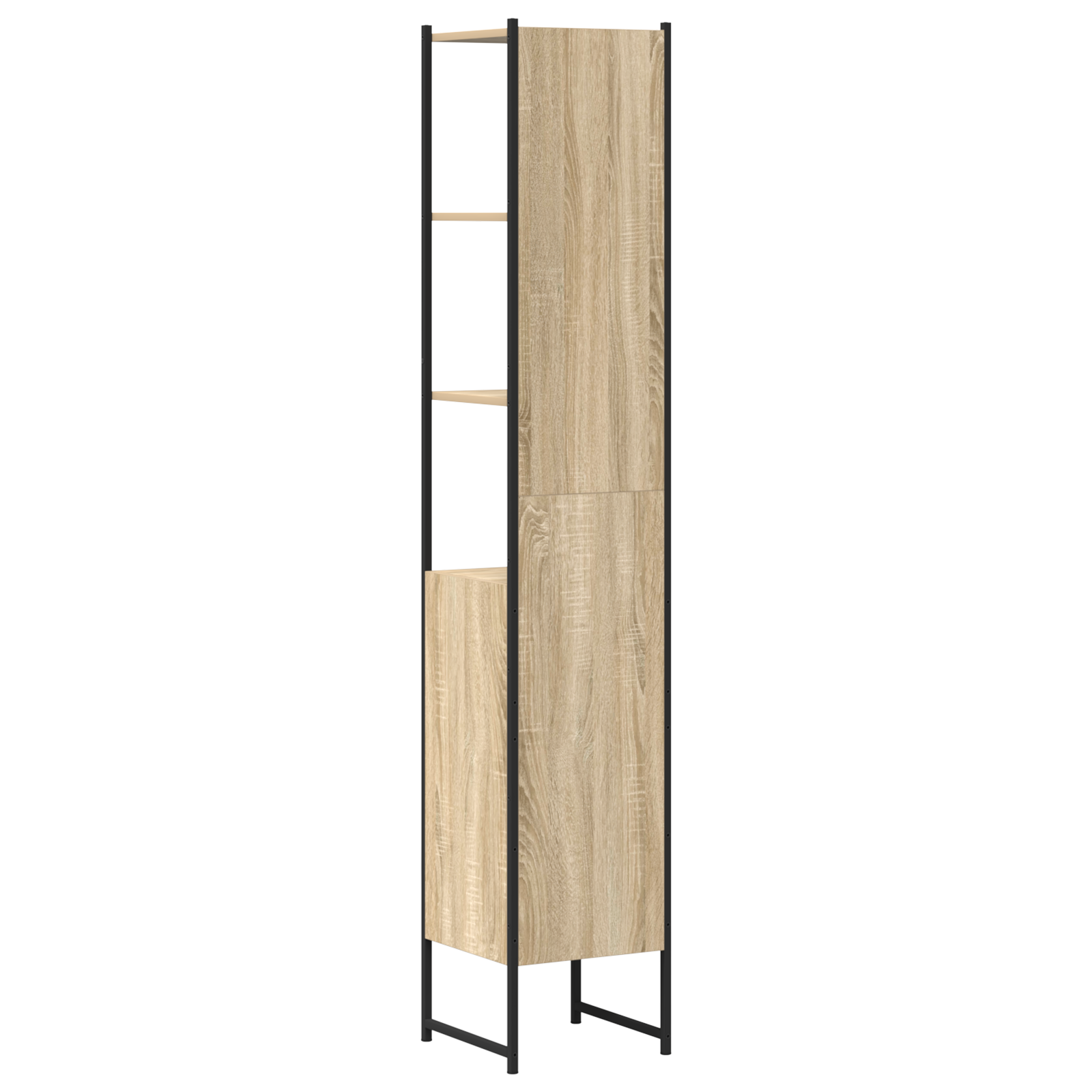 Bathroom Cabinet Sonoma Oak 33x33x185,5 cm Engineered Wood - Image 7