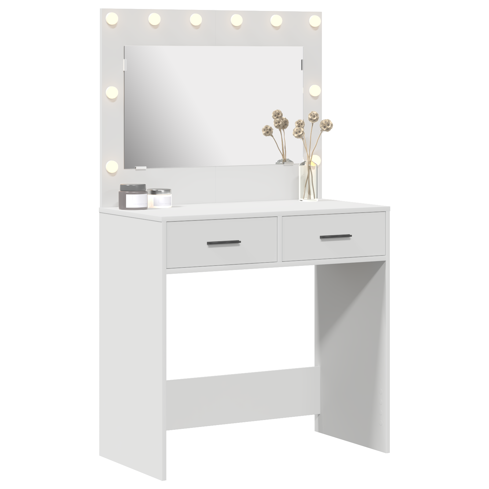 Vanity Table with LED Lights - White, 78.5 x 41 x 135 cm - Image 3