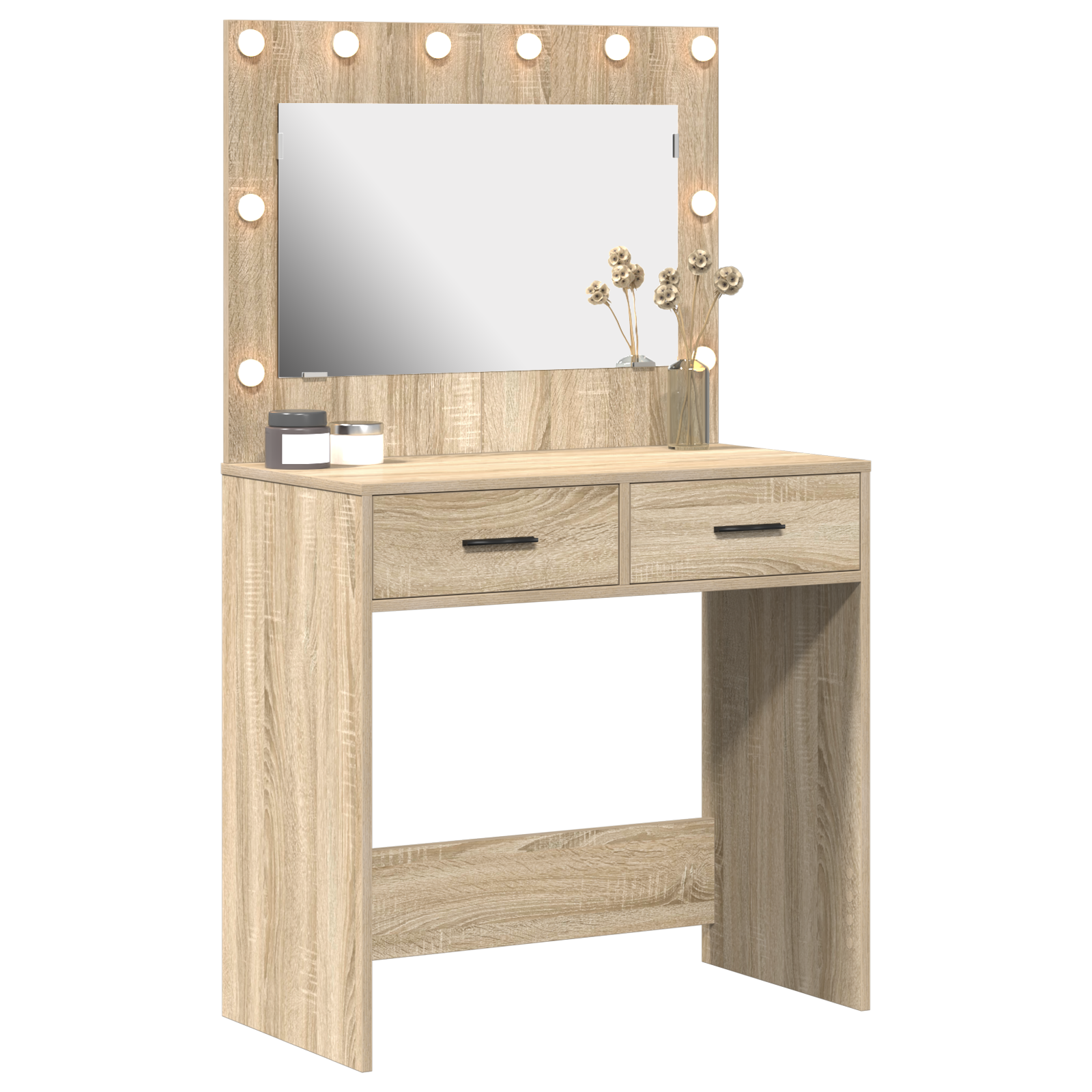 Thumbnail - vidaXL Schminktisch Sonoma Eiche 78,5 x 41 x 135 cm Holzwerkstoff
