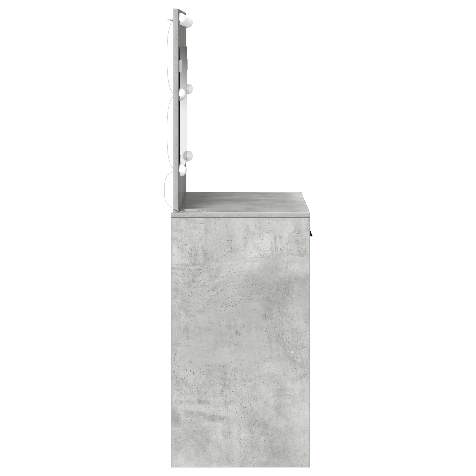 Dressing Table with LED Lights Concrete Grey 78,5x41x135 cm - Image 6