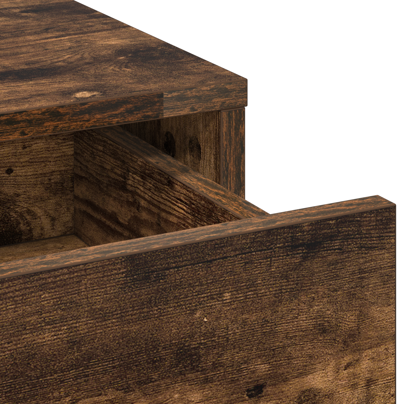 Dressing Table with LED Lights Smoked Oak 78.5x41x135 cm - Image 8