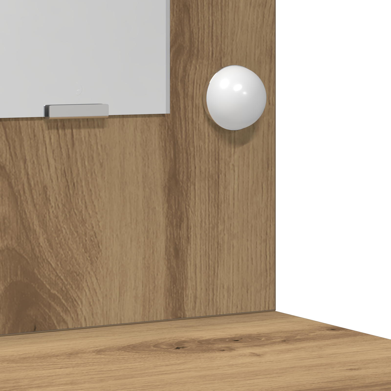 Dressing Table with LED Lights Artisan Oak 78.5x41x135 cm - Image 9