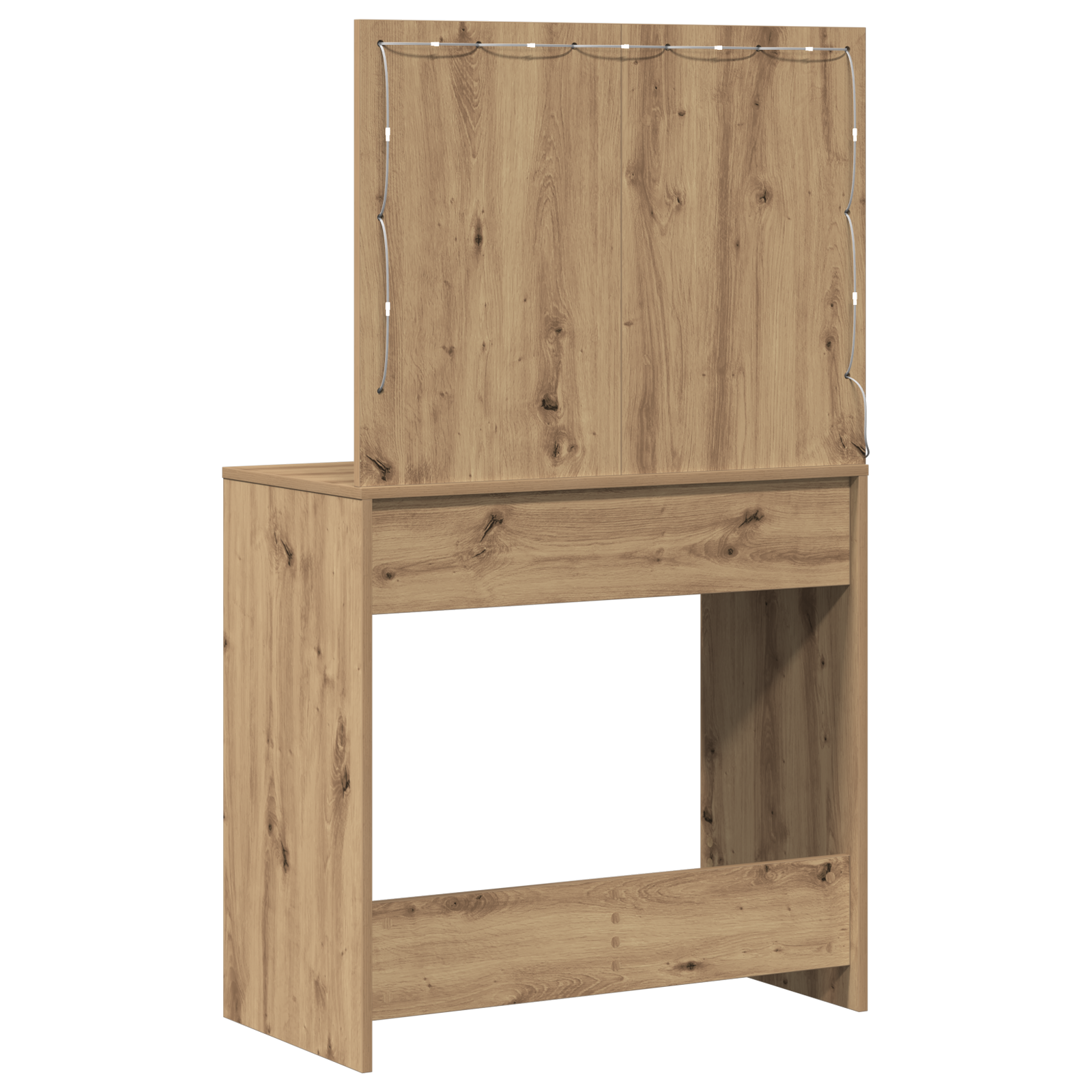 Dressing Table with LED Lights Artisan Oak 78.5x41x135 cm - Image 7
