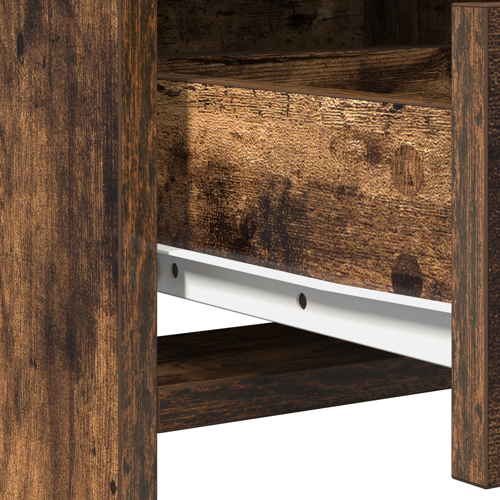 Dressing Table with LED Lights Smoked Oak 50x41x135 cm - Image 10