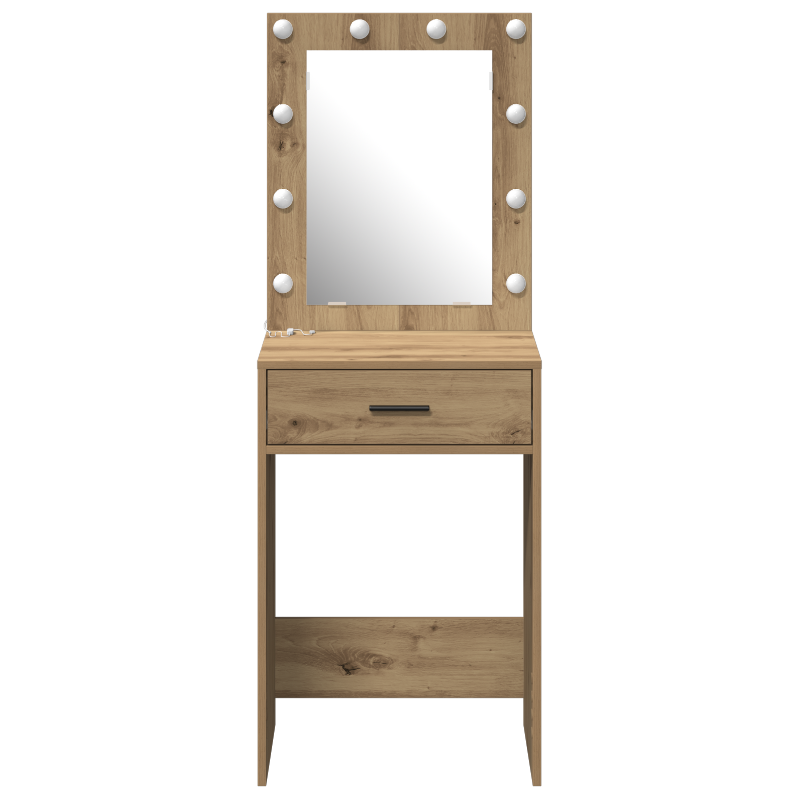 Dressing Table with LED Lights Artisan Oak 50x41x135 cm - Image 5
