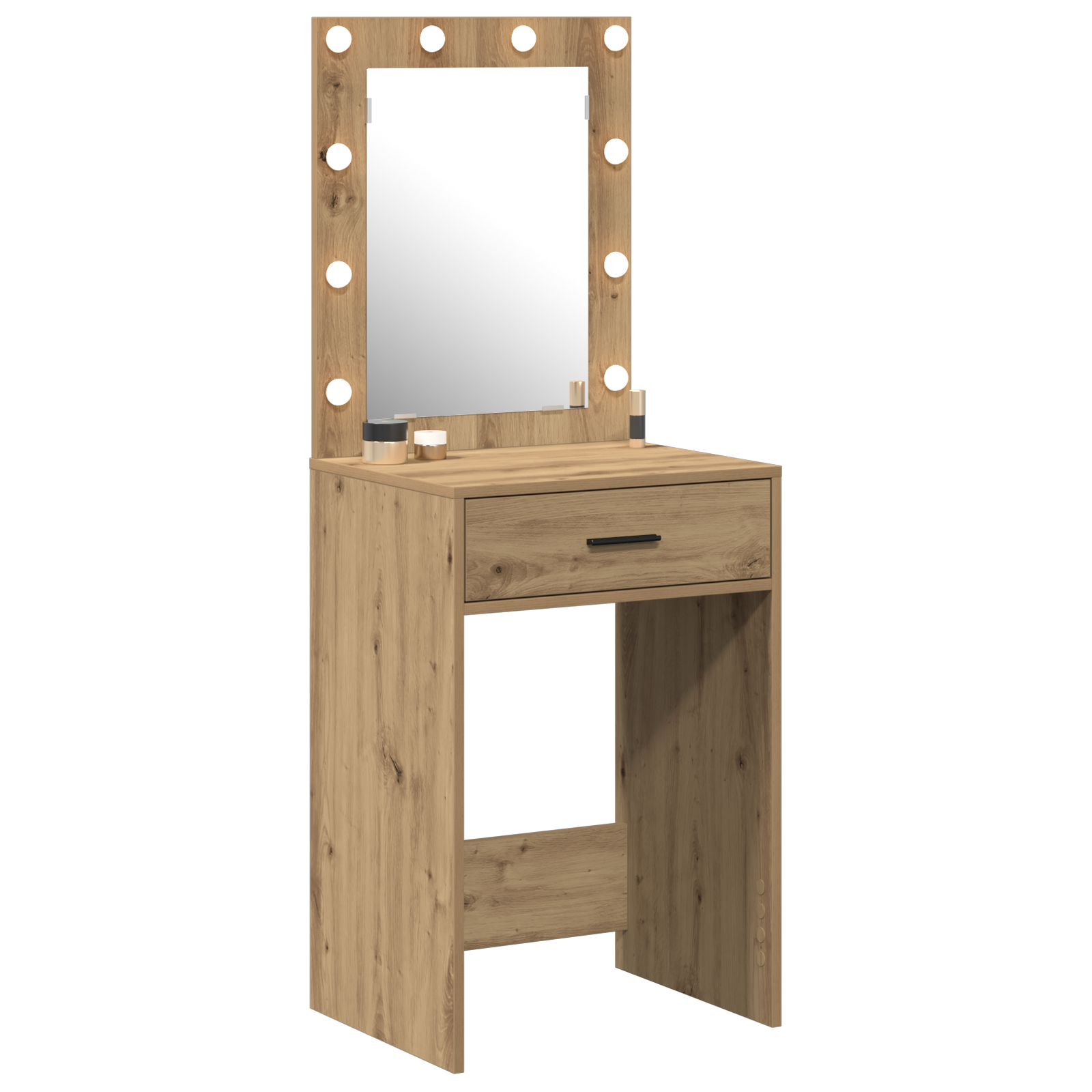 Dressing Table with LED Lights Artisan Oak 50x41x135 cm - Image 3
