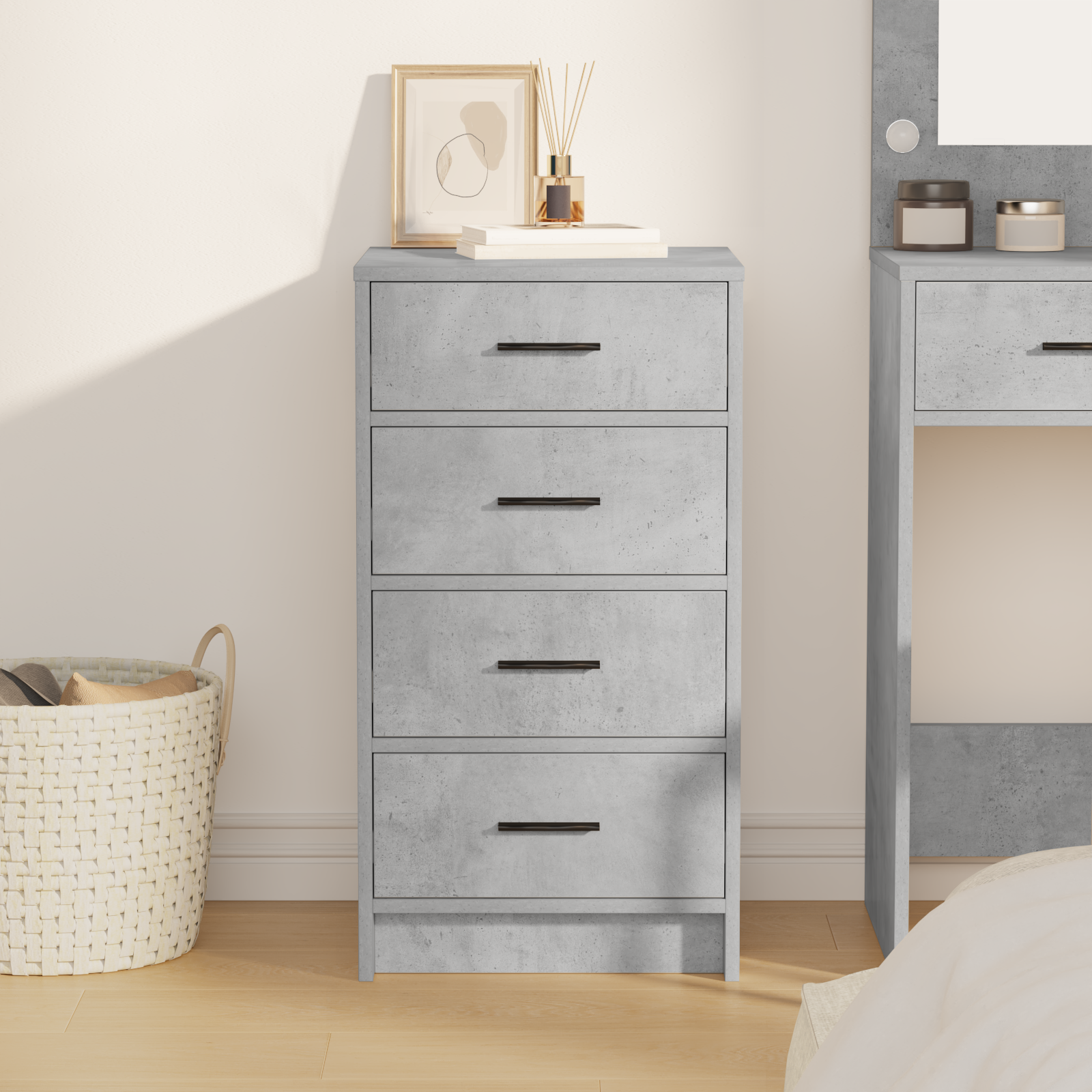 Sideboard Concrete Grey 40x41x75 cm Engineered Wood - Image 4