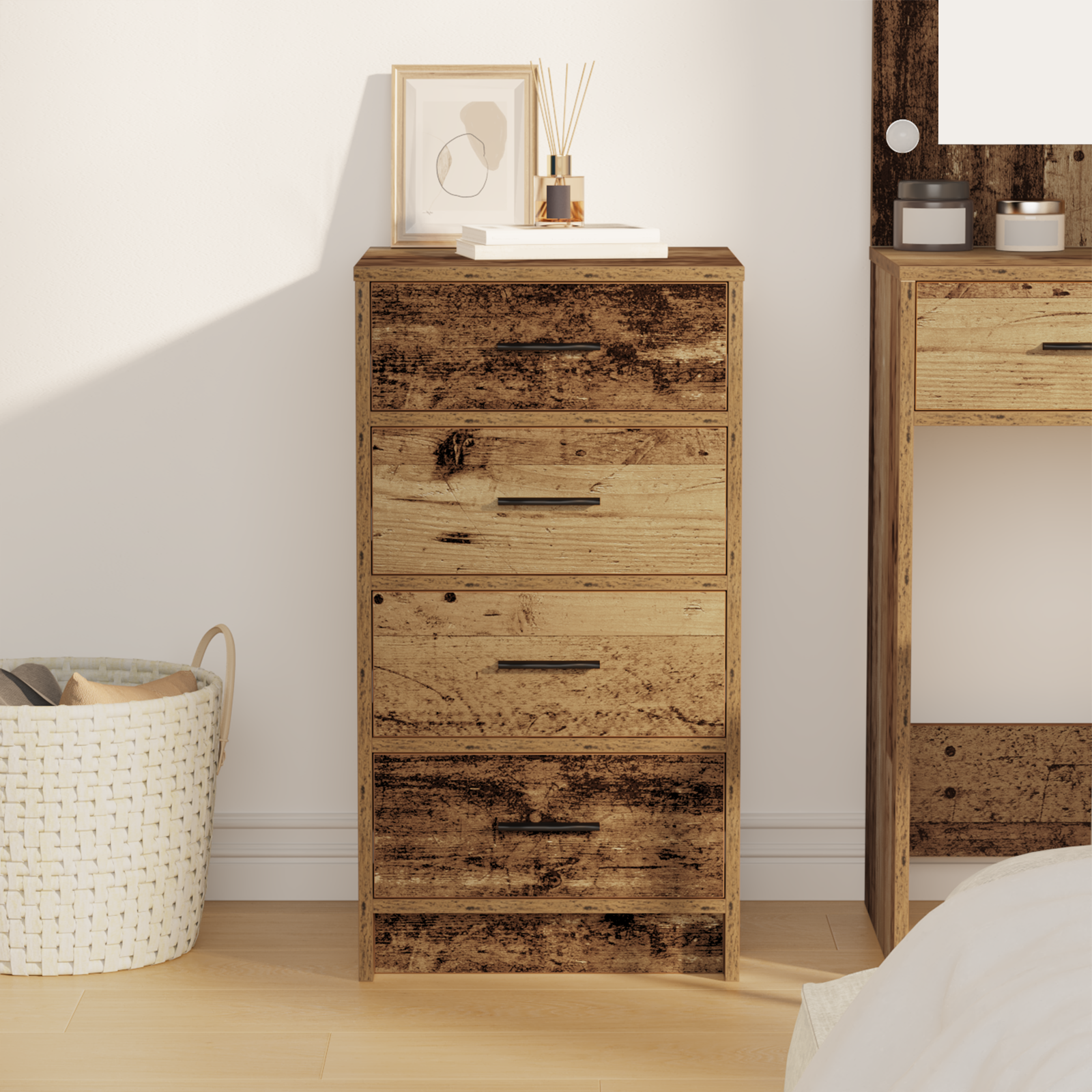 Sideboard Old Wood 40x41x75 cm Engineered Wood - Image 4