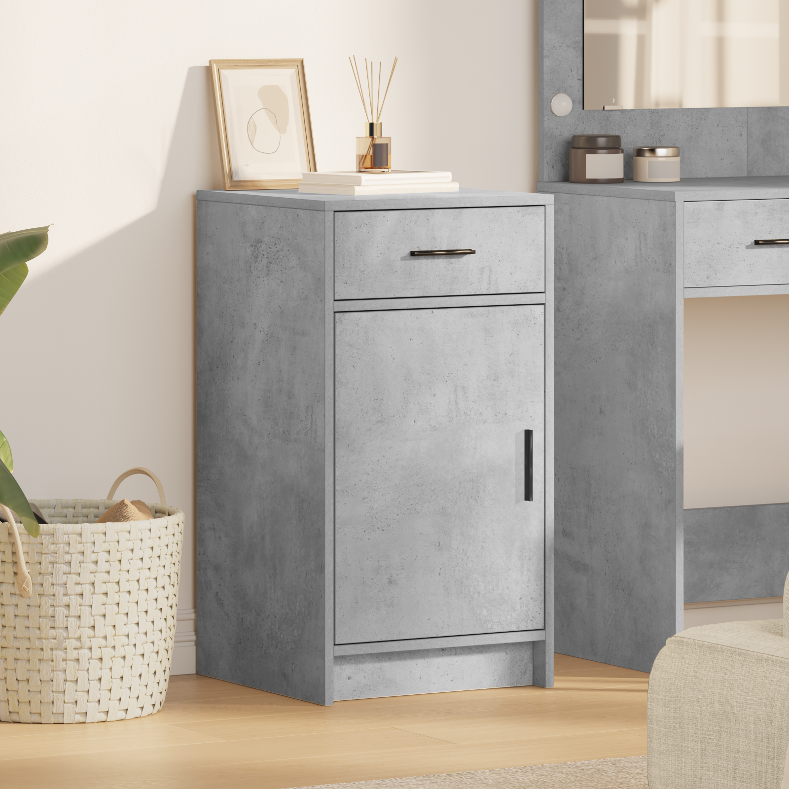 Sideboard Concrete Grey 40x41x75 cm Engineered Wood