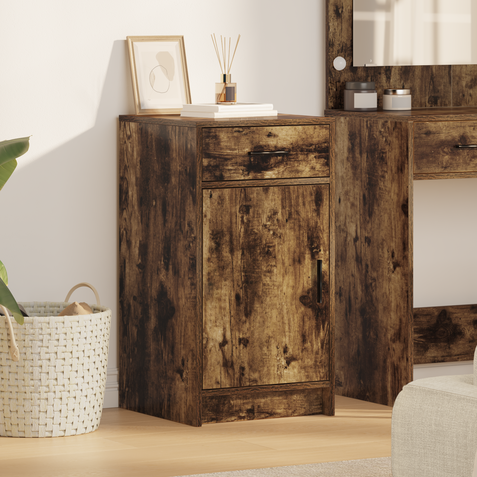 Sideboard Smoked Oak 40x41x75 cm Engineered Wood