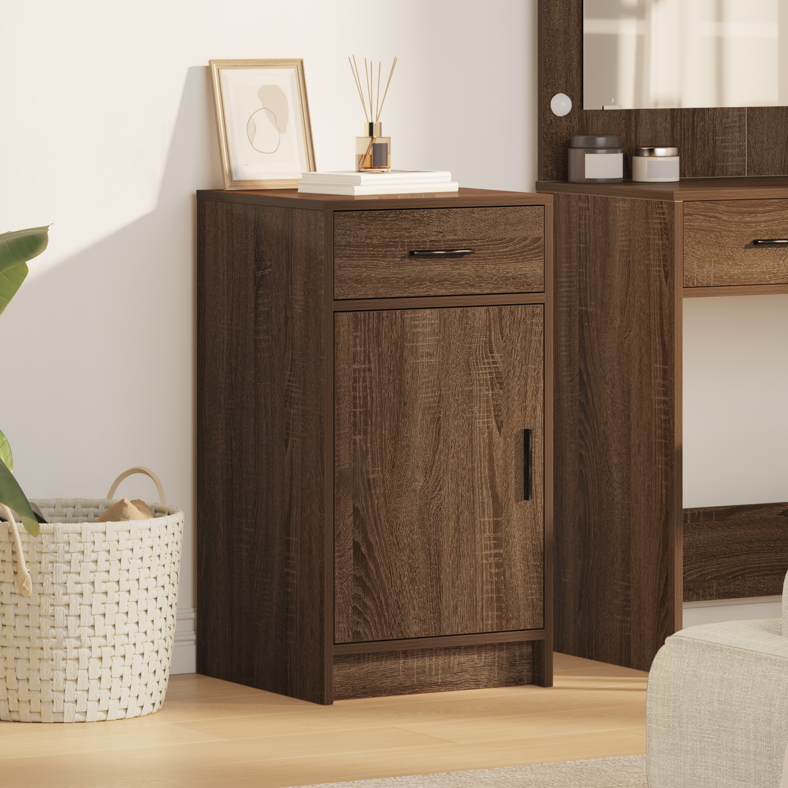 Thumbnail - vidaXL Sideboard Braun Eiche 40x41x75 cm Holzwerkstoff
