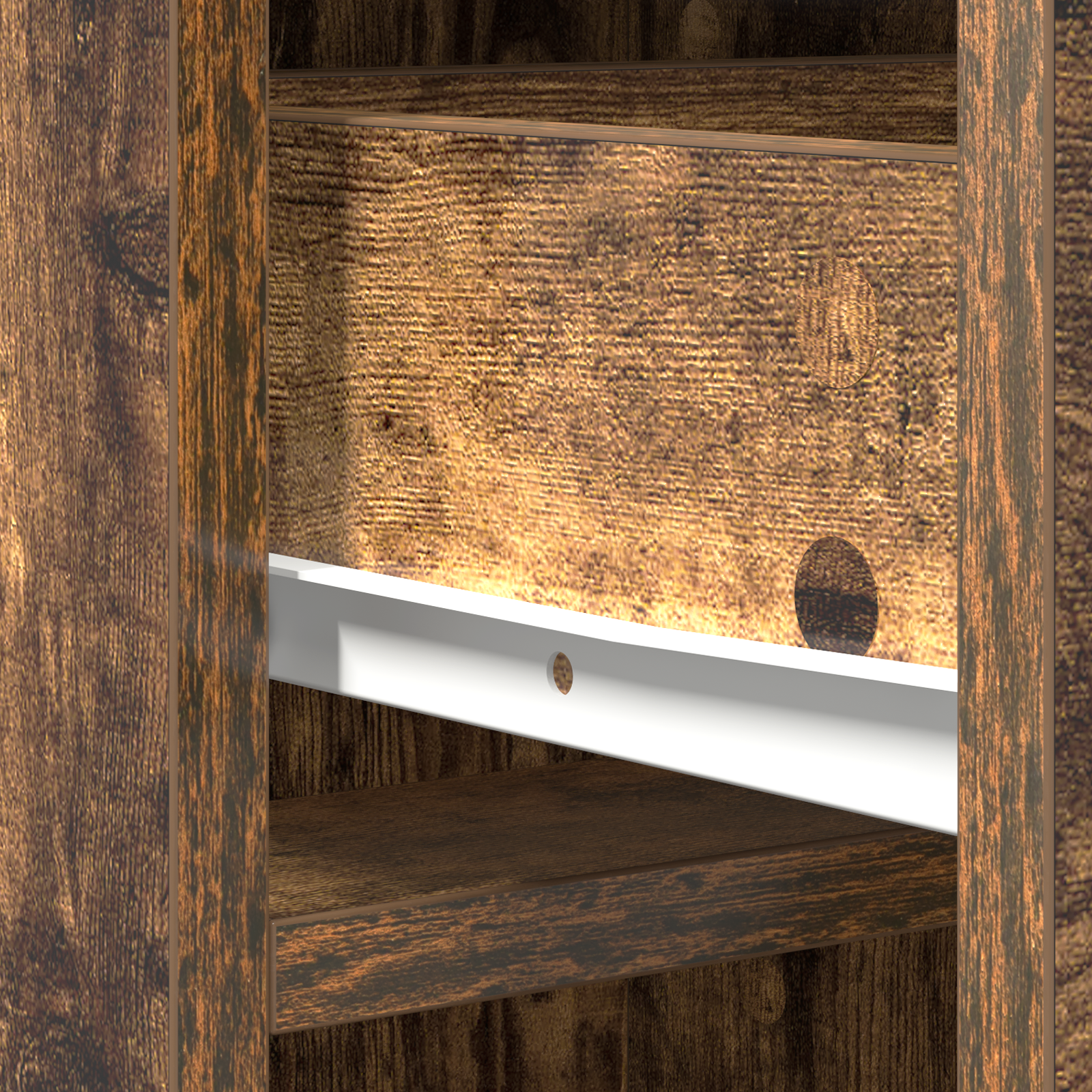 Highboard in Smoked Oak, 40x41x135 cm, Made of Engineered Wood - Image 10