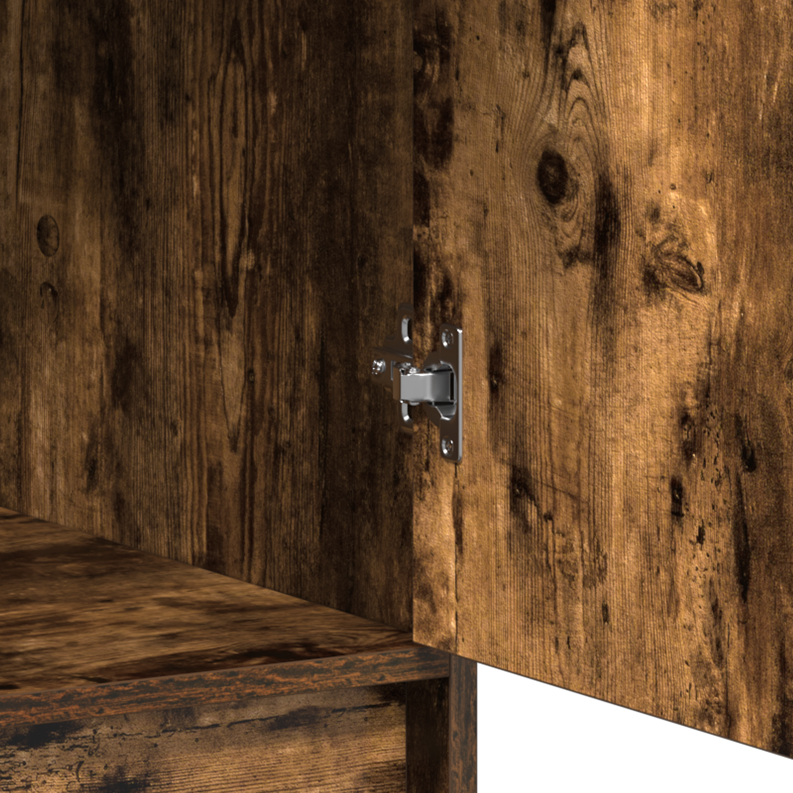 Highboard in Smoked Oak, 40x41x135 cm, Made of Engineered Wood - Image 11