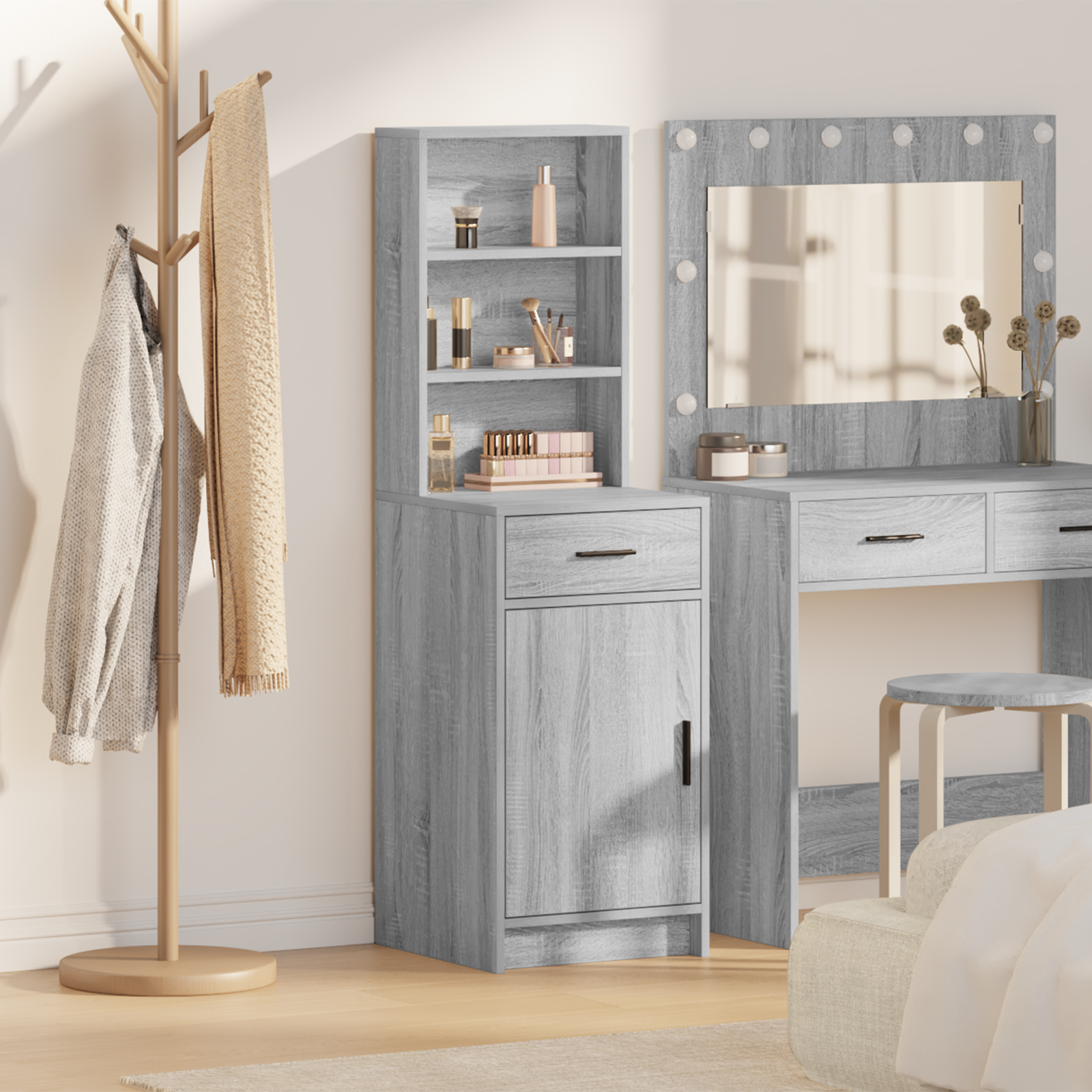Highboard Grey Sonoma 40x41x135 cm Engineered Wood