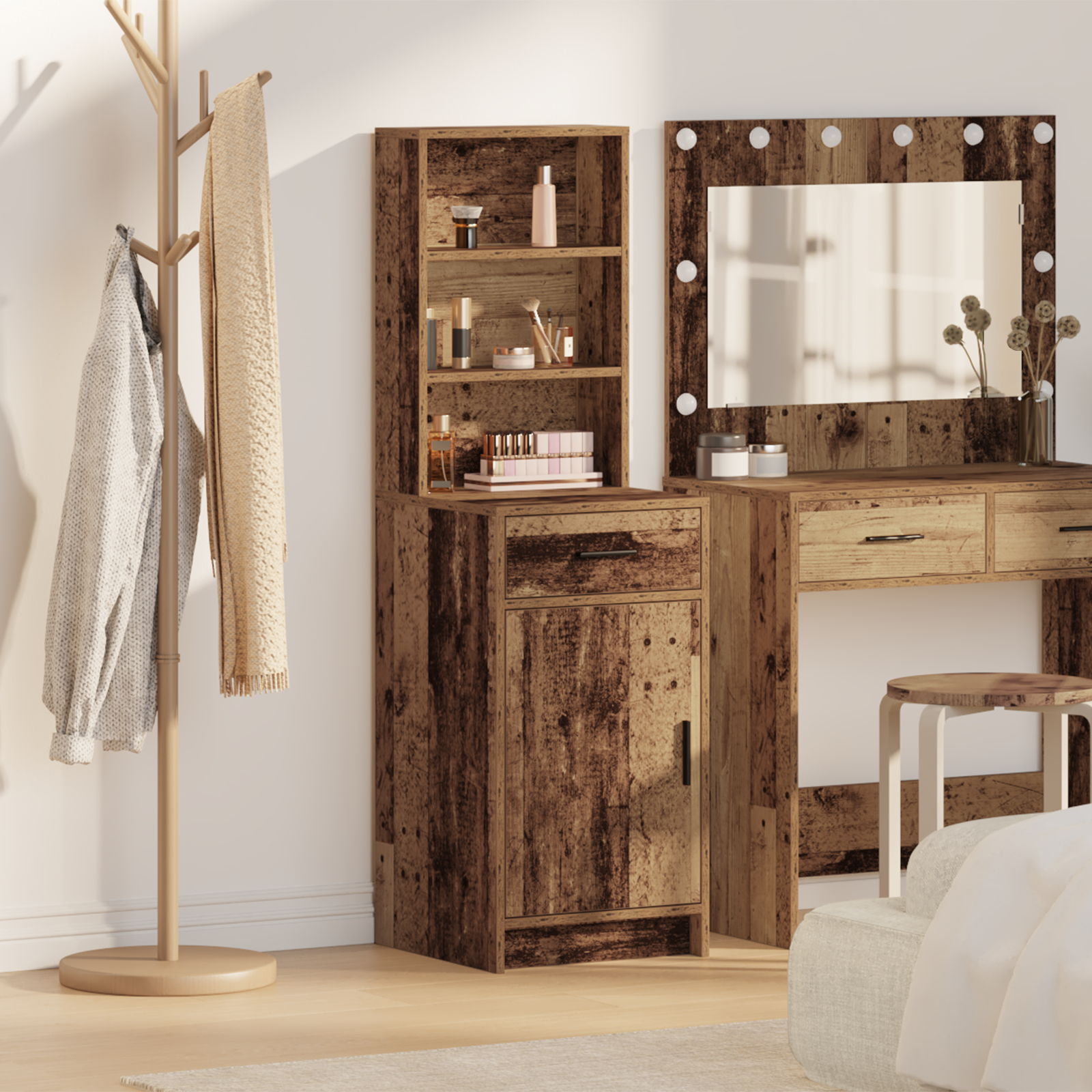 Thumbnail - vidaXL Highboard Altholz 40x41x135 cm Holzwerkstoff