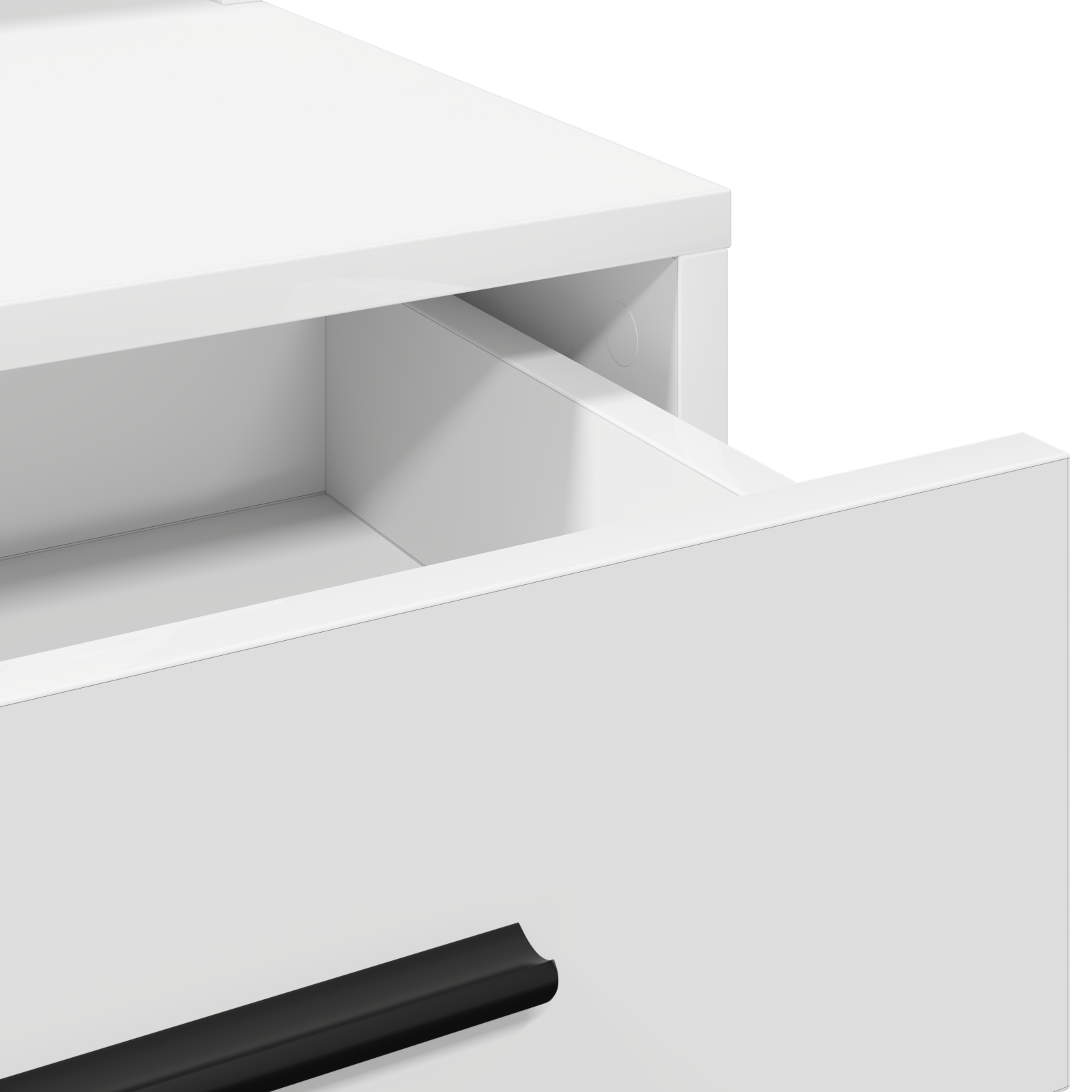 Alustabel sahtliga riiuliga Valge 79 x 41 x 135 cm Tehispuit - Image 8