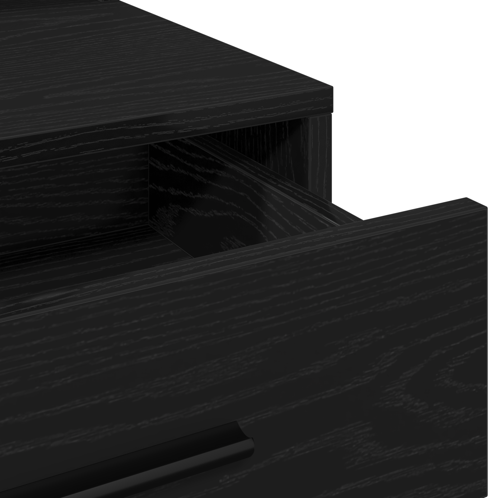 Black Oak MDF 79 x 41 x 135 cm Drawers Vanity Table - Image 8