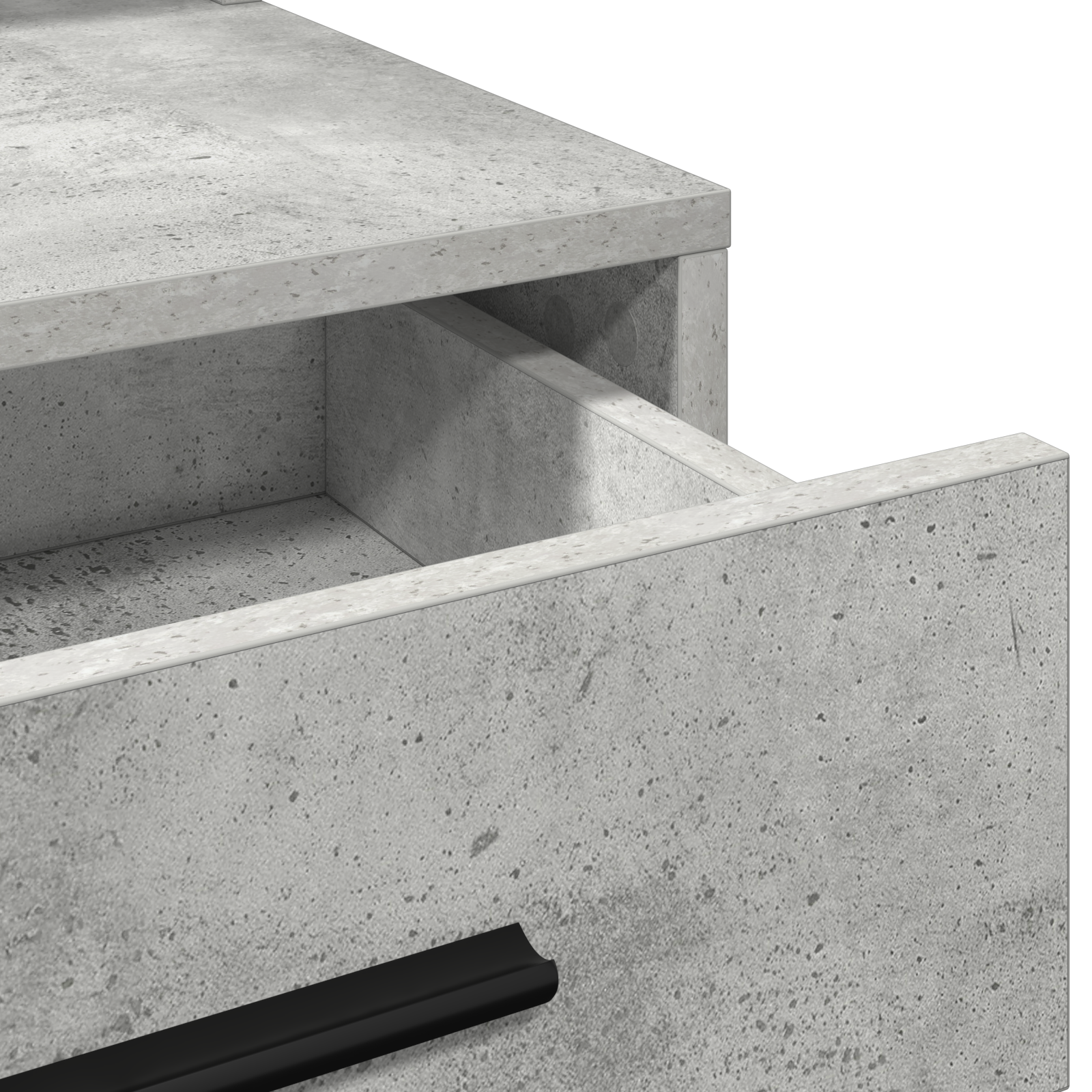 Dressing Table with LED Lights - Concrete Grey - 79x41x135 cm - Image 8