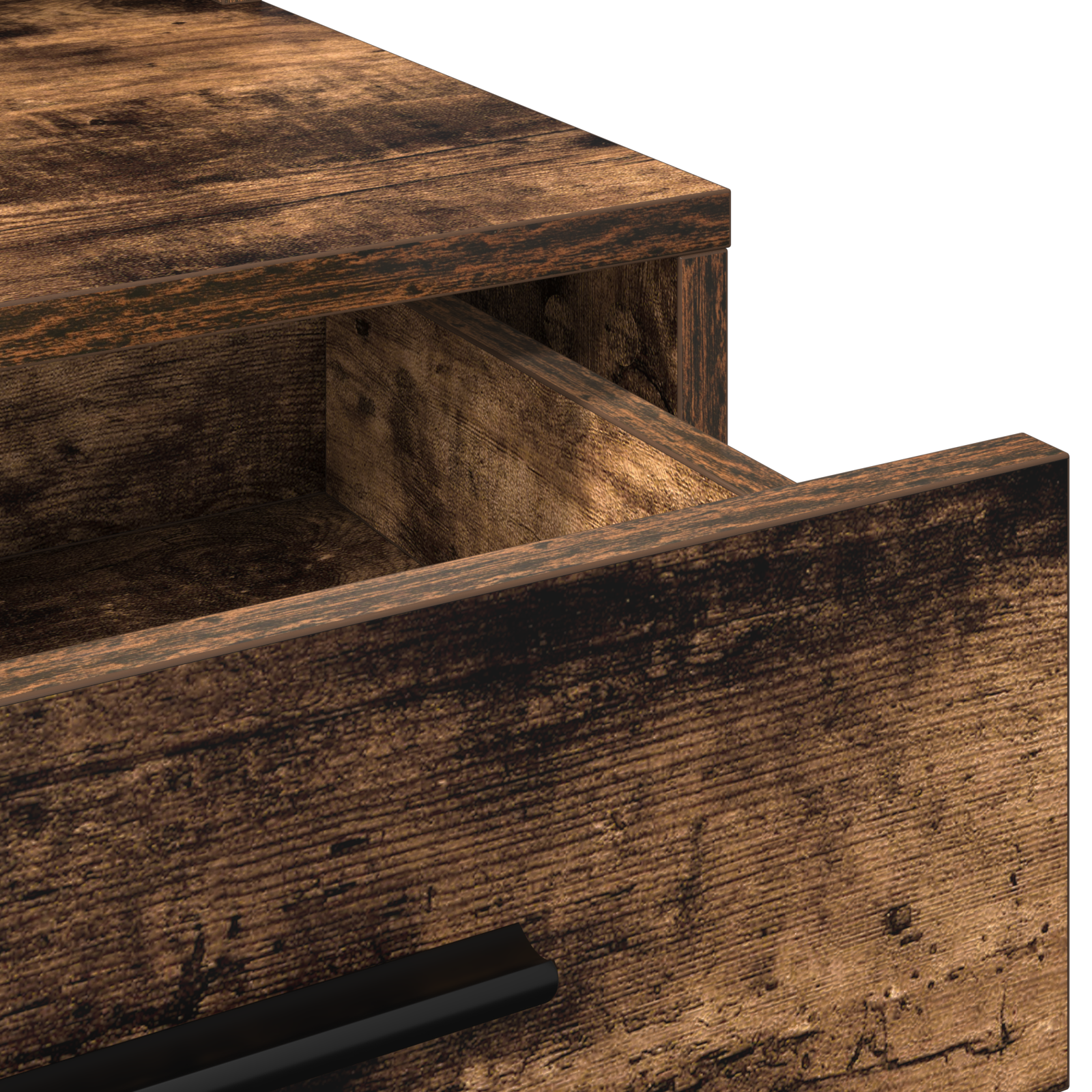 Makeup Table with LED Lights - Smoked Oak 79x41x135 cm - Image 8