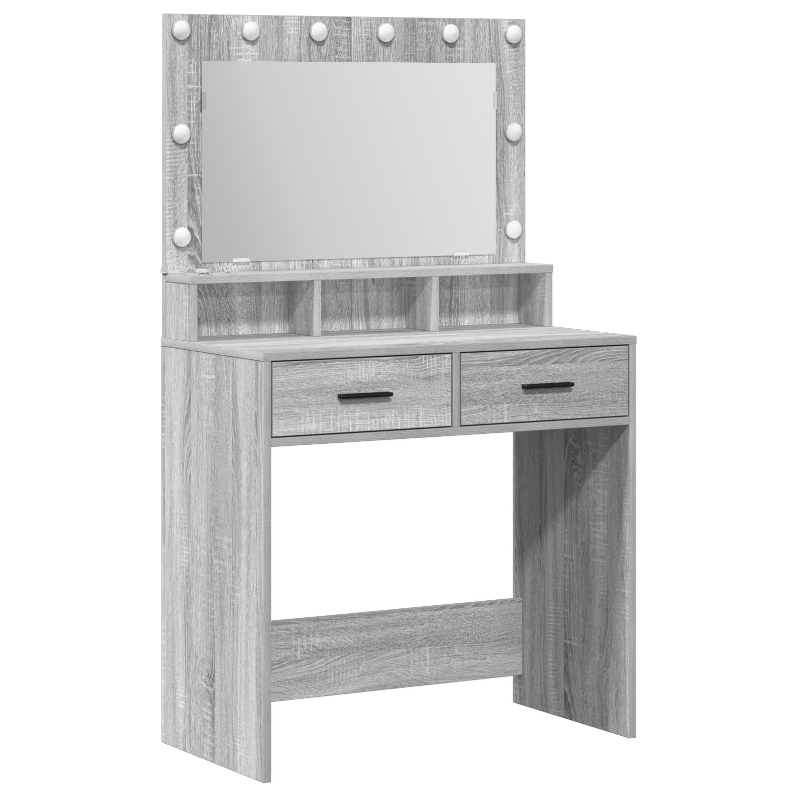 Grey Sonoma Dressing Table with LED Lights - 79x41x135 cm - Image 2