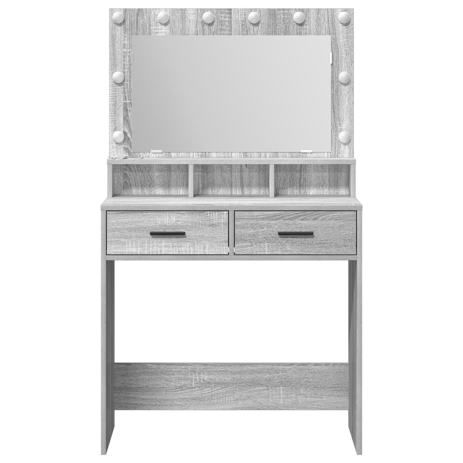 Grey Sonoma Dressing Table with LED Lights - 79x41x135 cm - Image 5