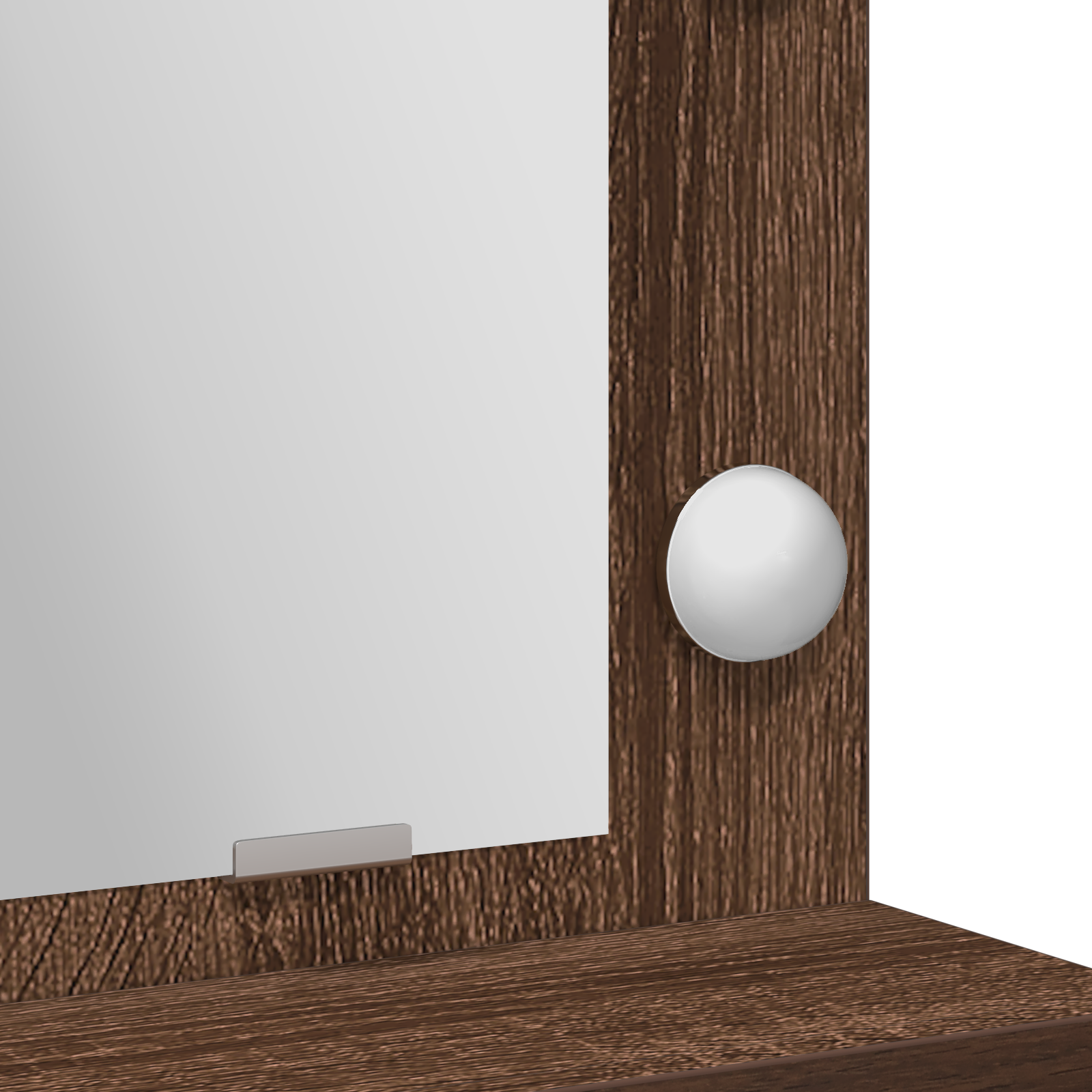 Makeup Table with LED Lights - Brown Oak, 79x41x135 cm - Image 9