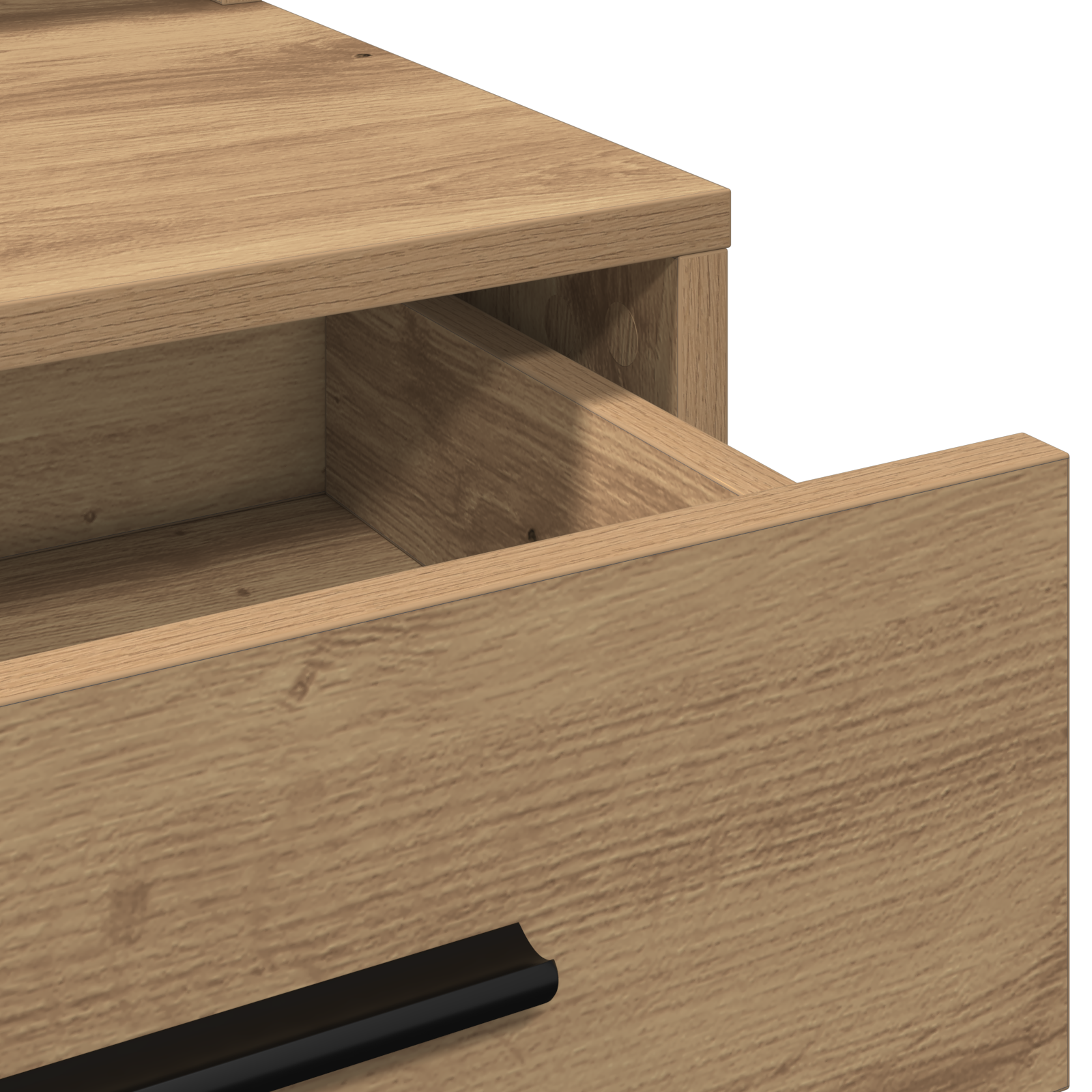 Dressing Table with LED Lights Artisan Oak 79x41x135 cm - Image 8