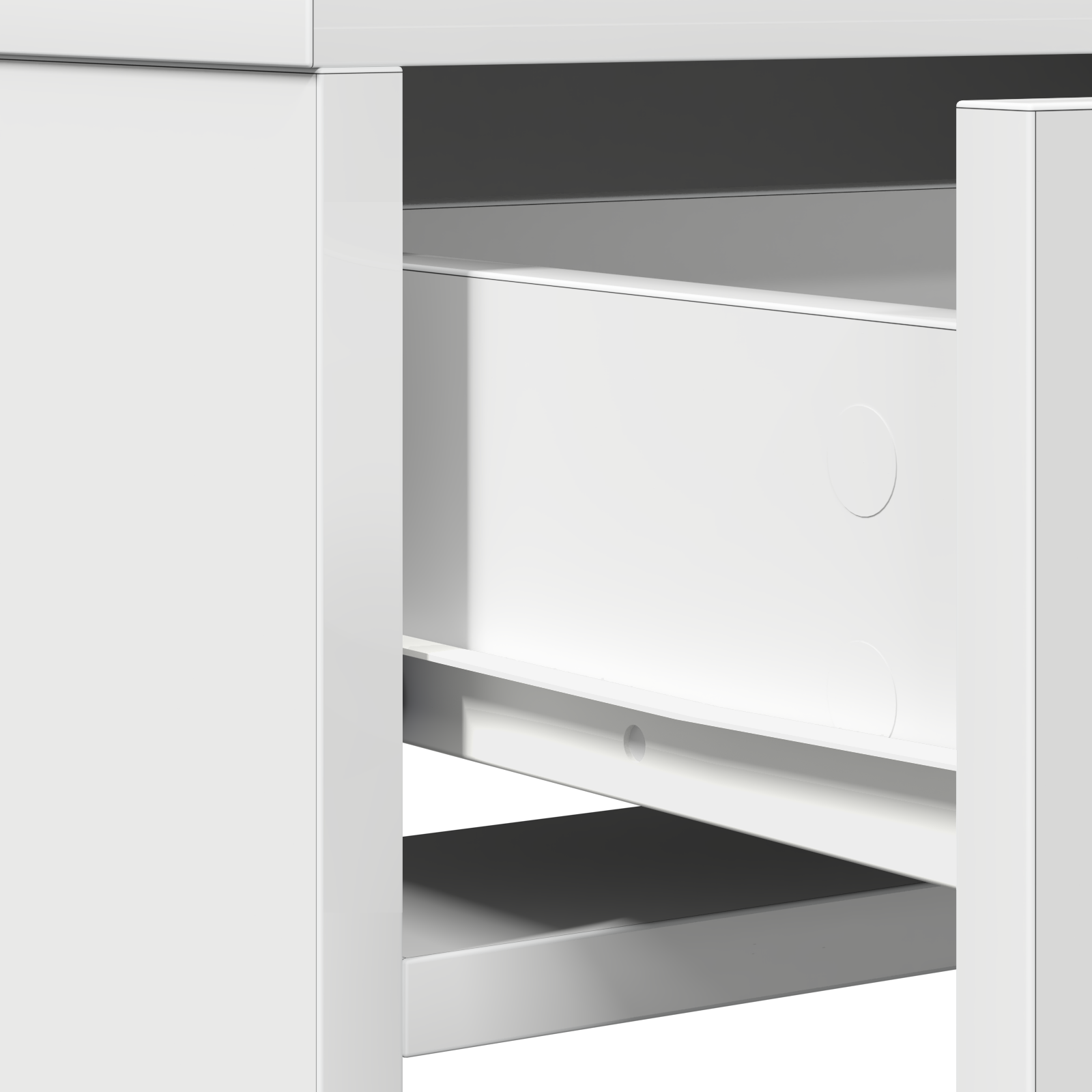 Vanity Table White MDF 50 x 41 x 135 cm Mirror Vanity Table - Image 10