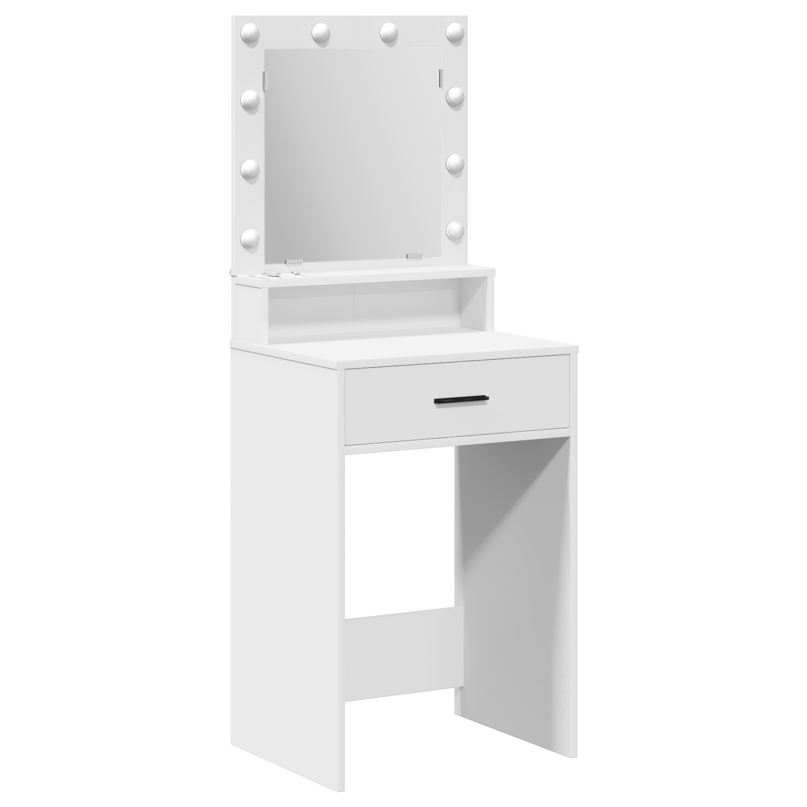 Vanity Table White MDF 50 x 41 x 135 cm Mirror Vanity Table - Image 2