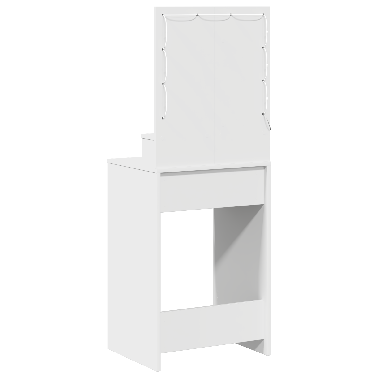 Vanity Table White MDF 50 x 41 x 135 cm Mirror Vanity Table - Image 7