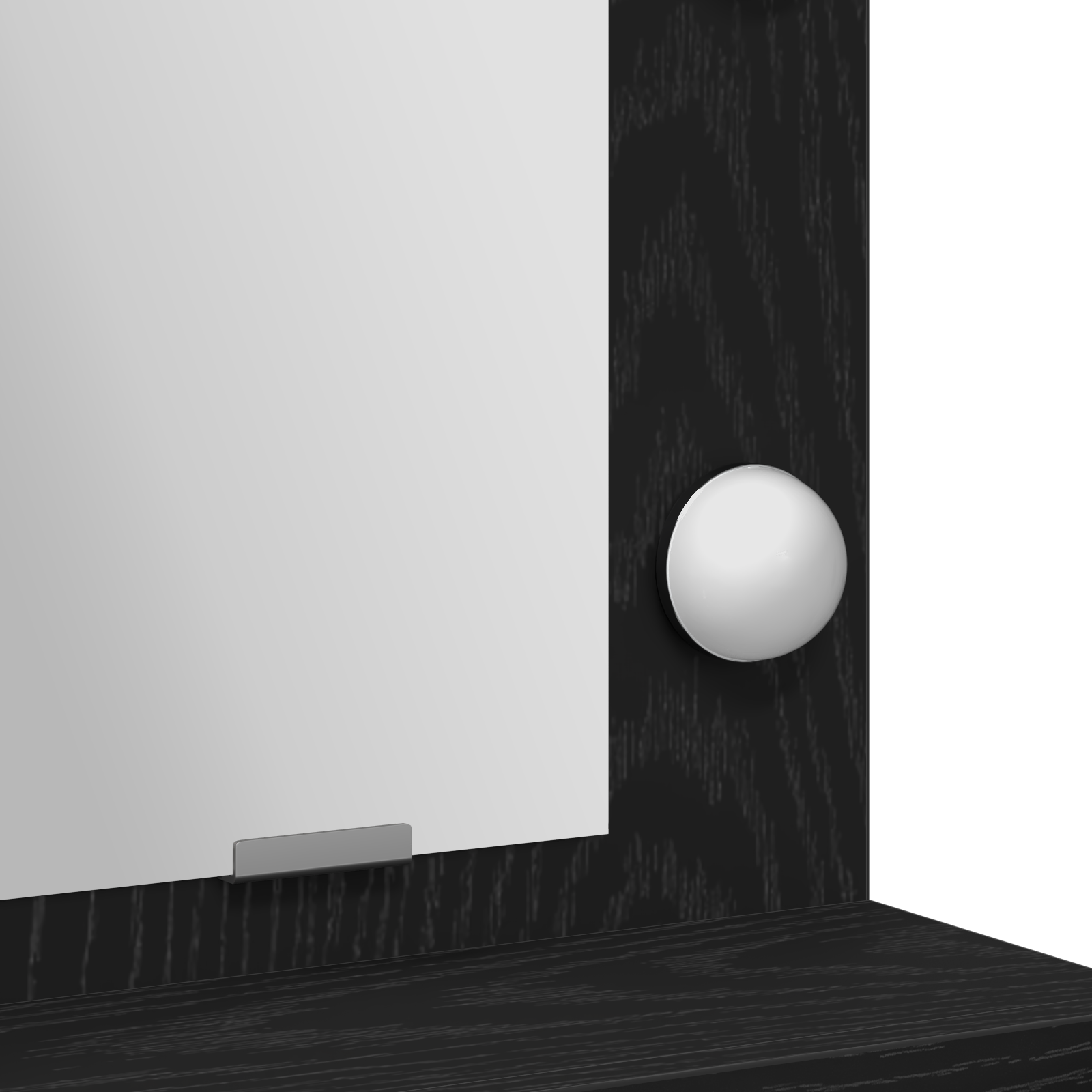 Makeup Table with LED Lights - Black Oak, 50x41x135 cm - Image 9