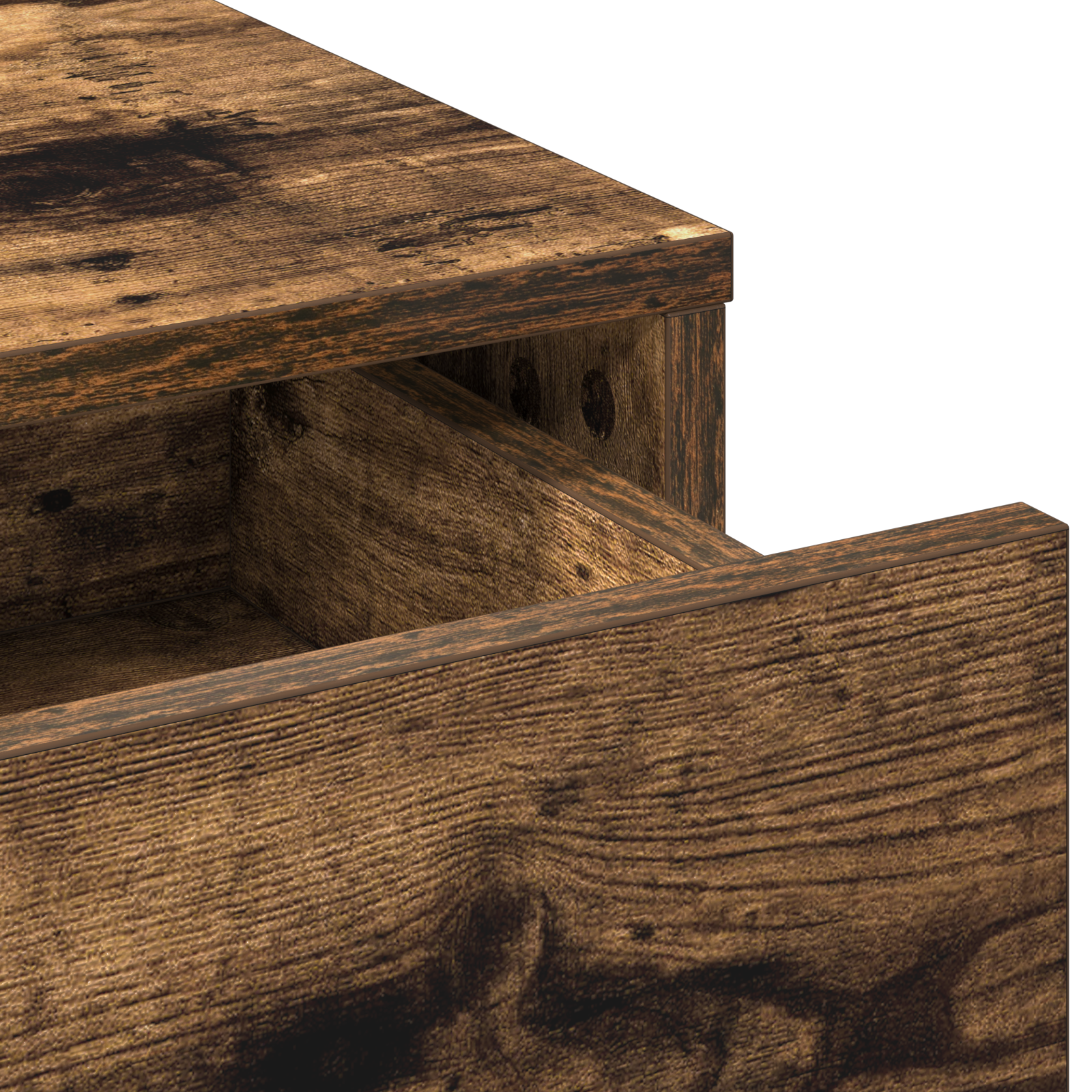 Makeup Table with LED Lights - Smoked Oak, 50x41x135 cm - Image 8