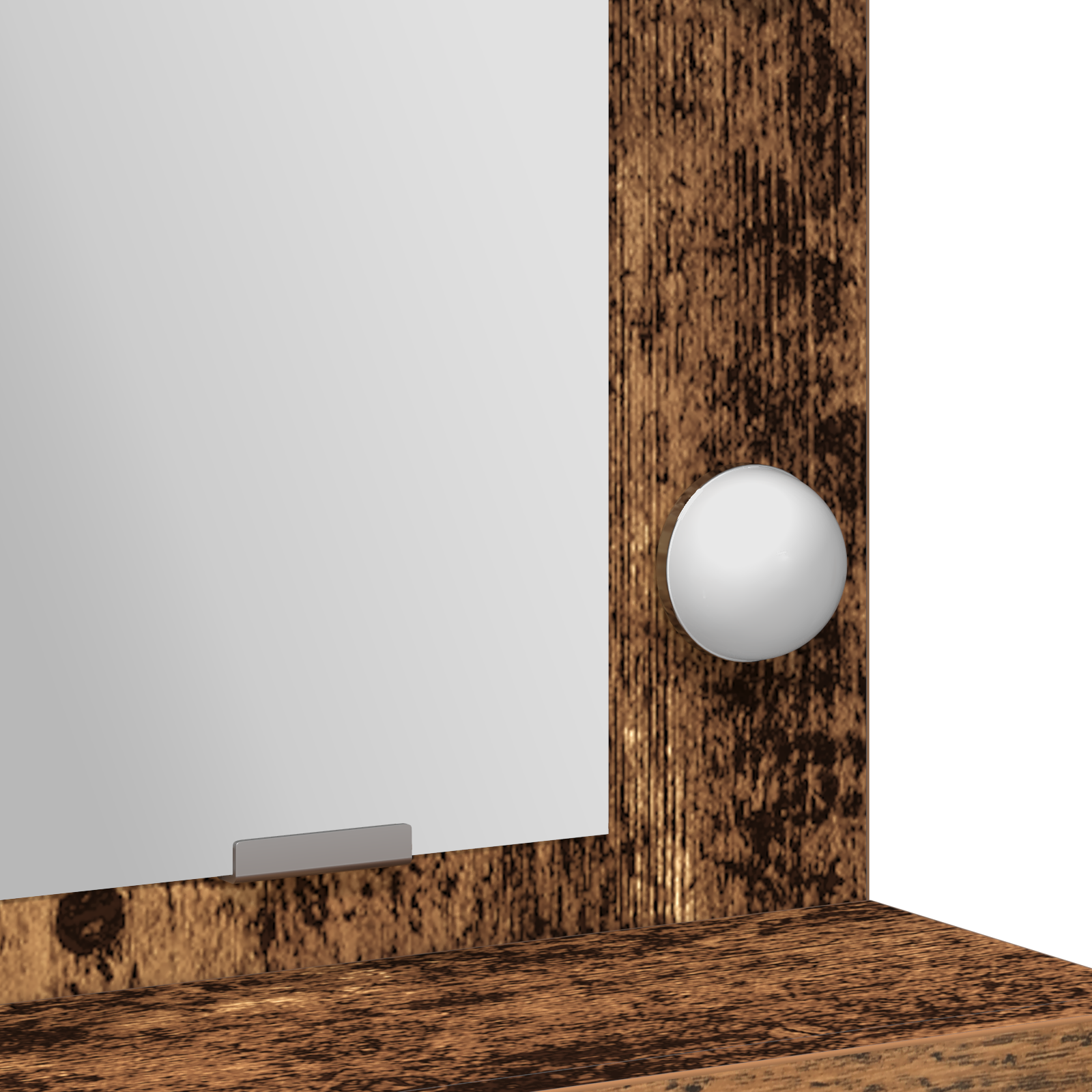 Dressing Table with LED Lights - Old Wood, 50x41x135 cm - Image 9