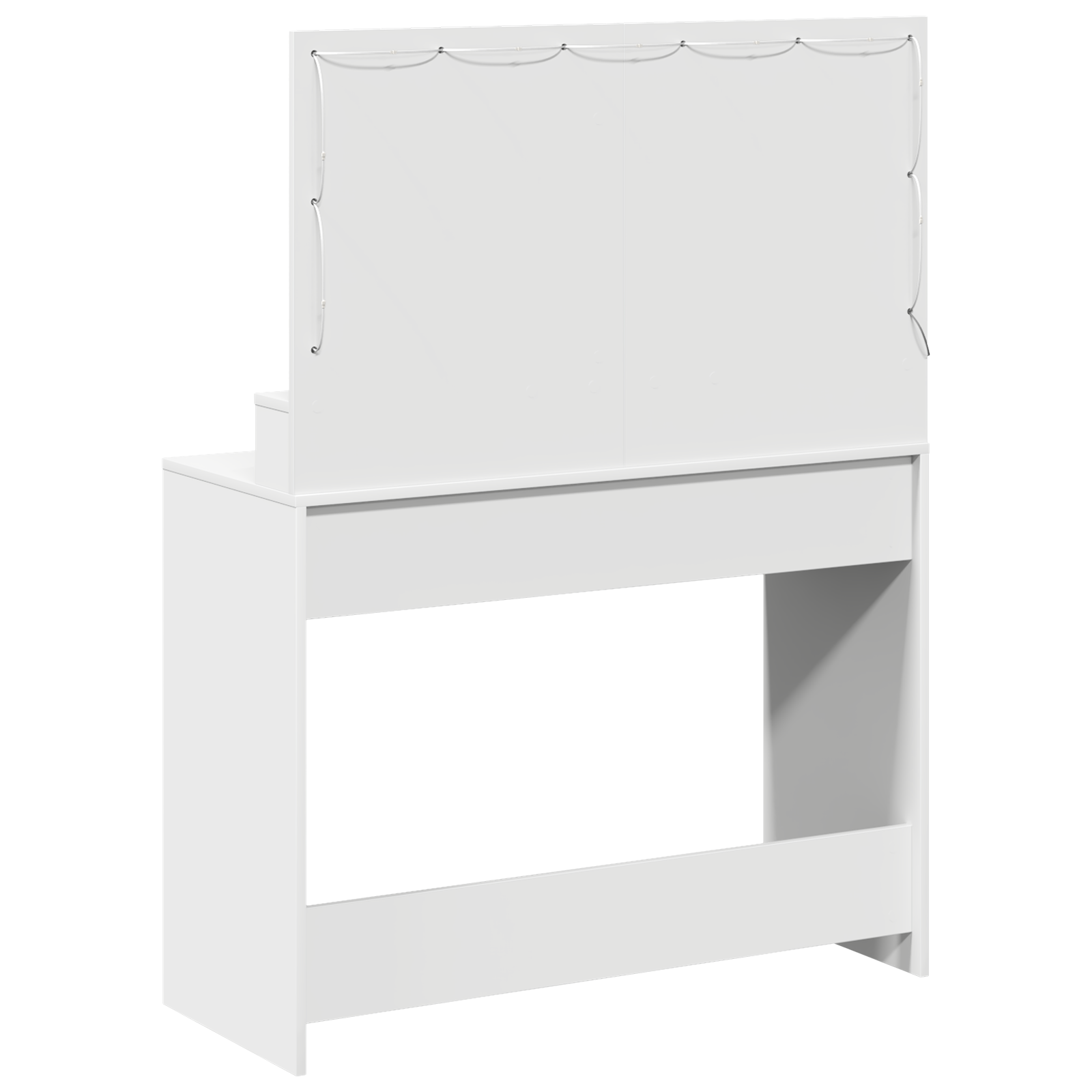 White Dressing Table with LED Lights - 100x41x135 cm - Image 6