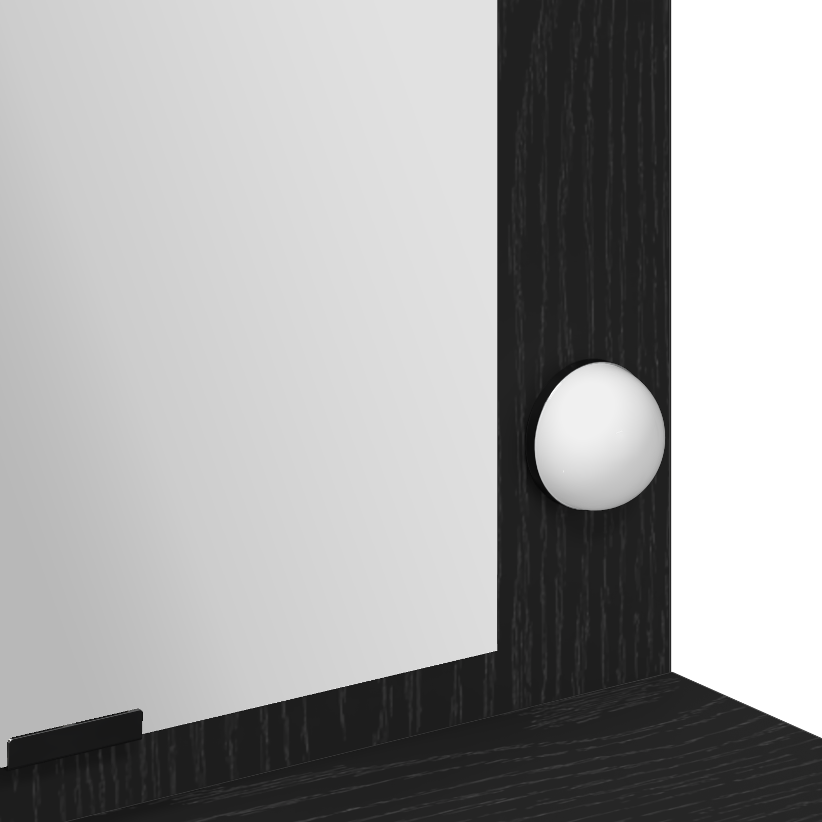 Makeup Table with LED Lights - Black Oak, 100x41x135 cm - Image 8