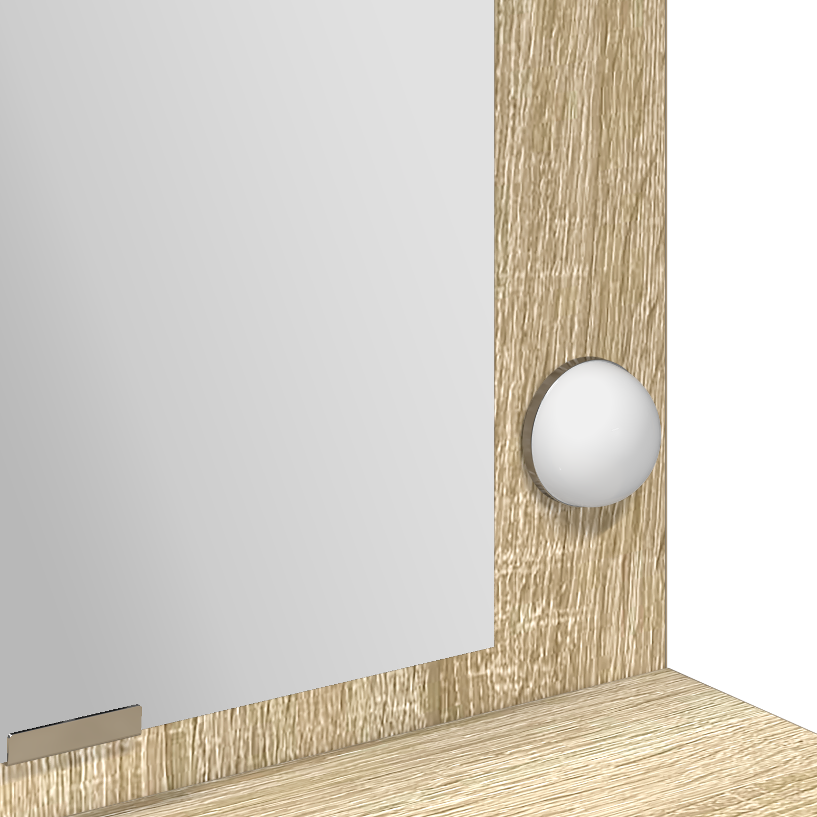 Dressing Table with LED Lights - Sonoma Oak, 100x41x135 cm - Image 8