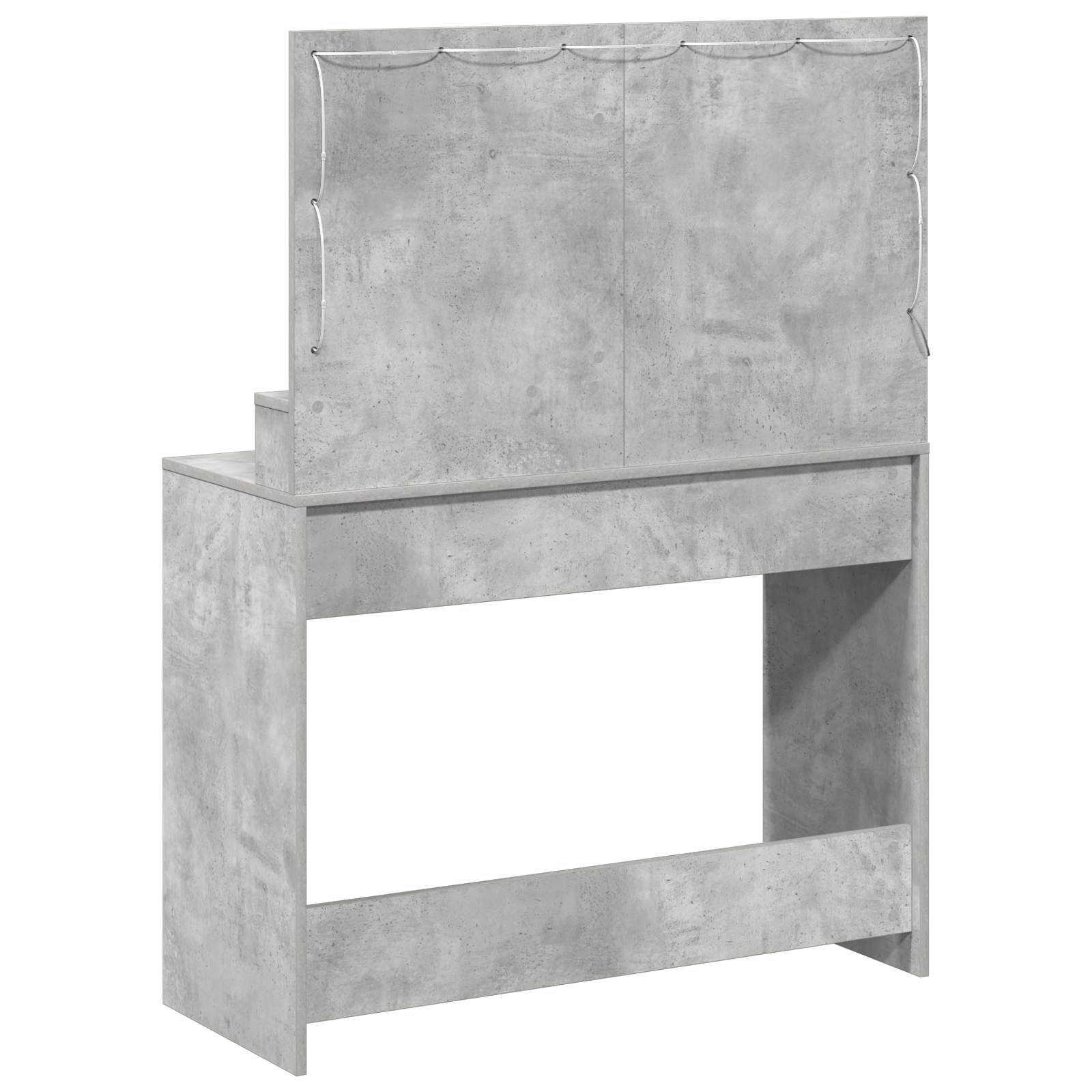 Dressing Table with LED Lights - Concrete Grey, 100x41x135 cm - Image 6