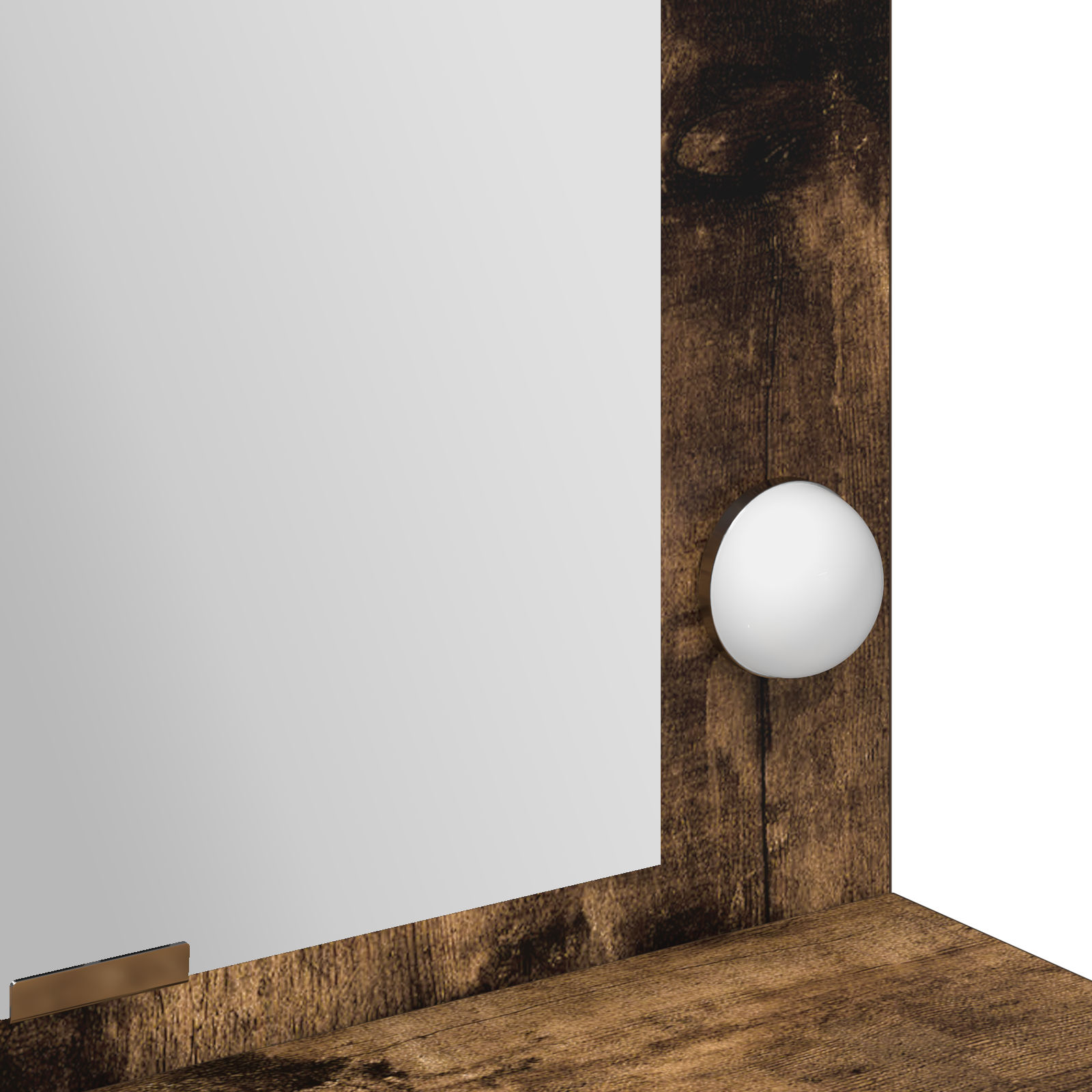 Makeup Table with LED Lights in Smoked Oak - 100x41x135 cm - Image 8