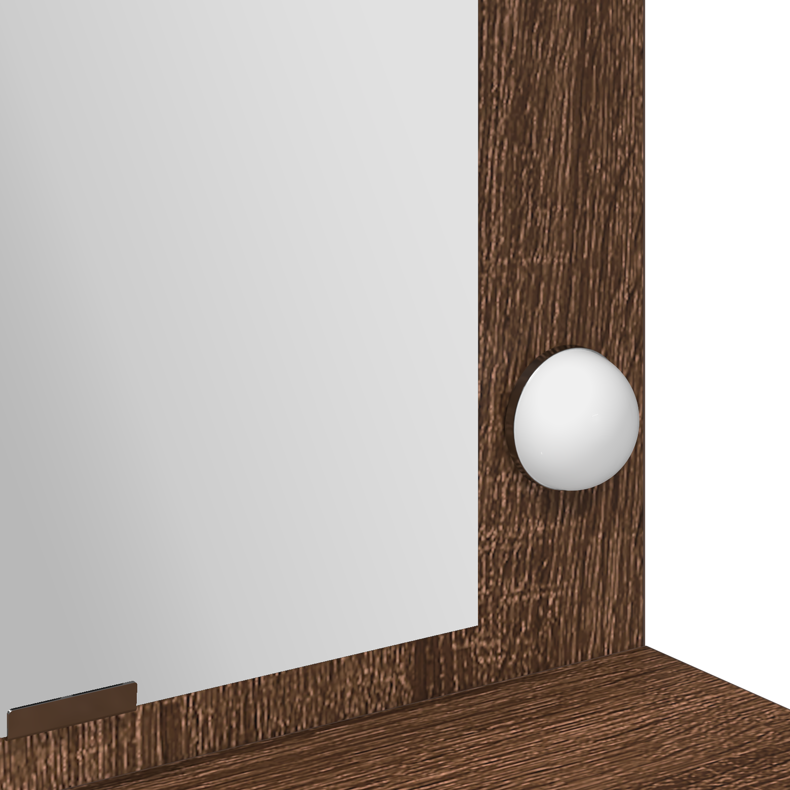 Makeup Table with LED Lights in Brown Oak - 100 x 41 x 135 cm - Image 8