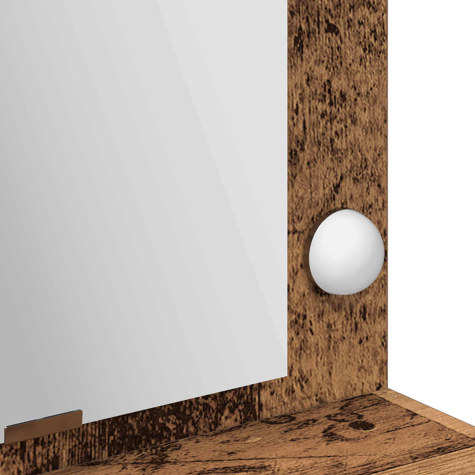 Dressing Table with LED Lights - Vintage Wood - 100x41x135 cm - Image 8