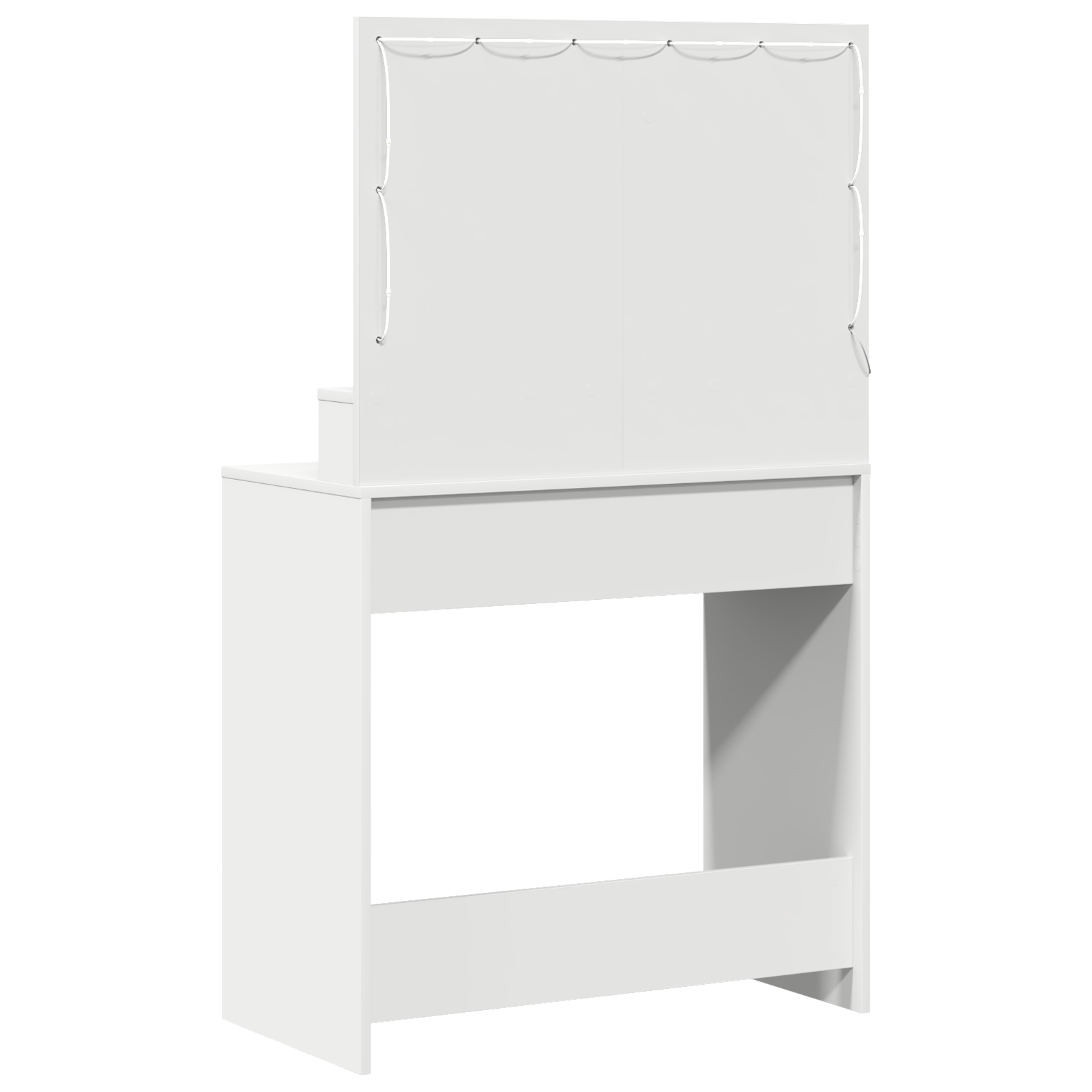 White Dressing Table with LED Lights - 79x41x135 cm - Image 6
