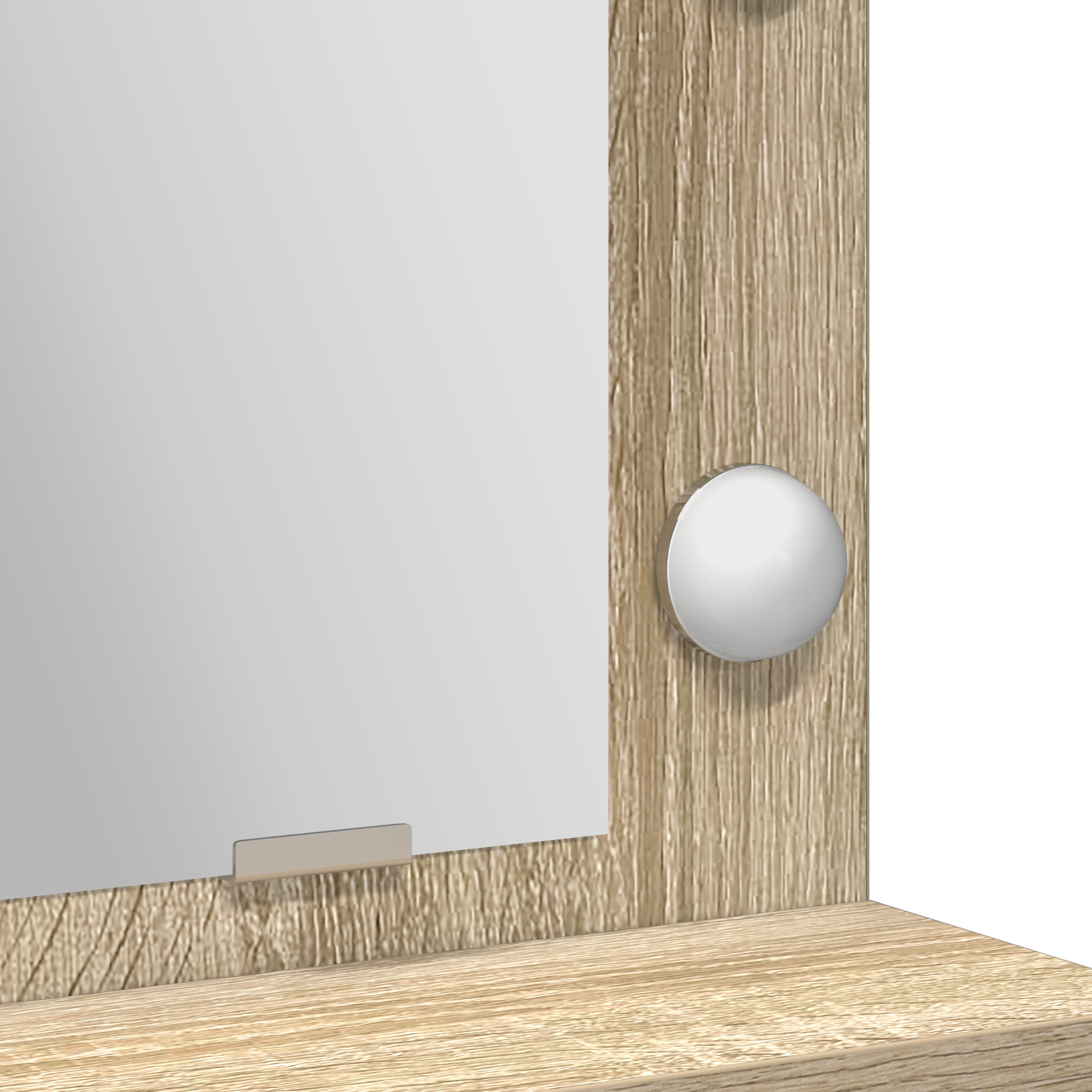 Dressing Table with LED Lights in Sonoma Oak - 79x41x135 cm - Image 8