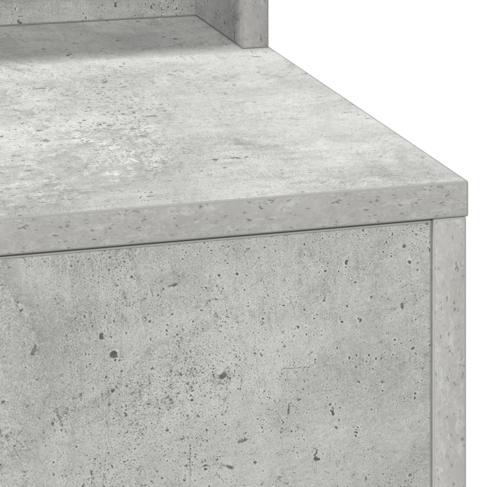 Dressing Table with LED Lights in Concrete Grey, 79x41x135 cm - Image 7