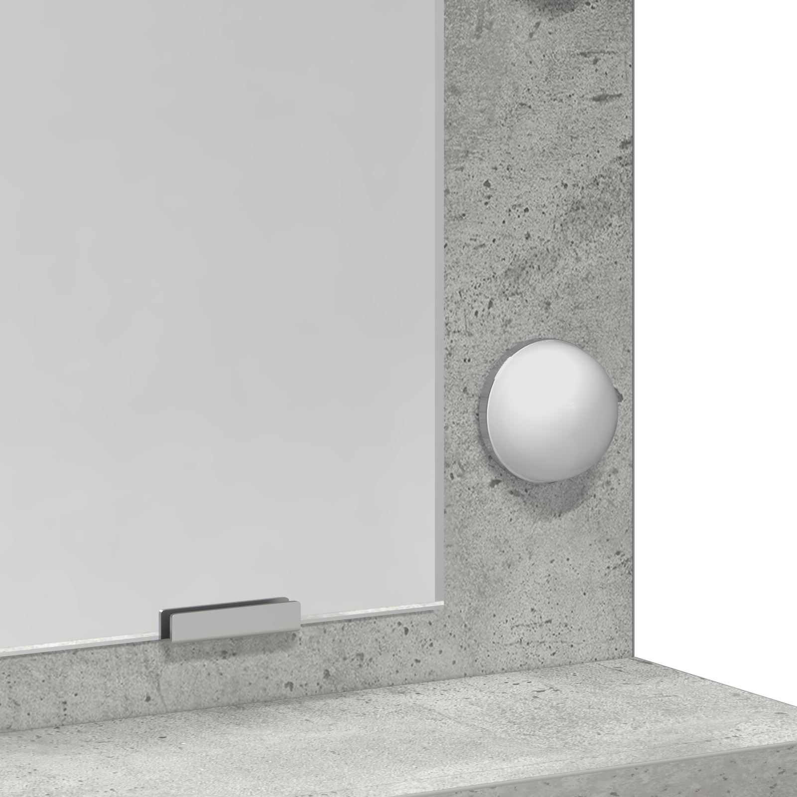 Dressing Table with LED Lights - Concrete Grey - 50x41x135 cm - Image 8