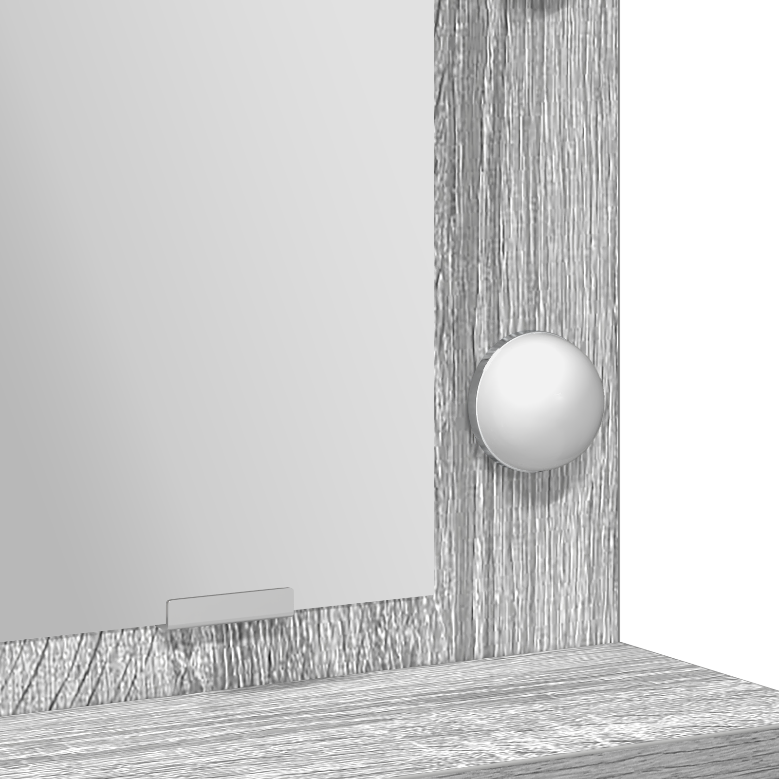 Dressing Table with LED Lights in Grey Sonoma - 50x41x135 cm - Image 8